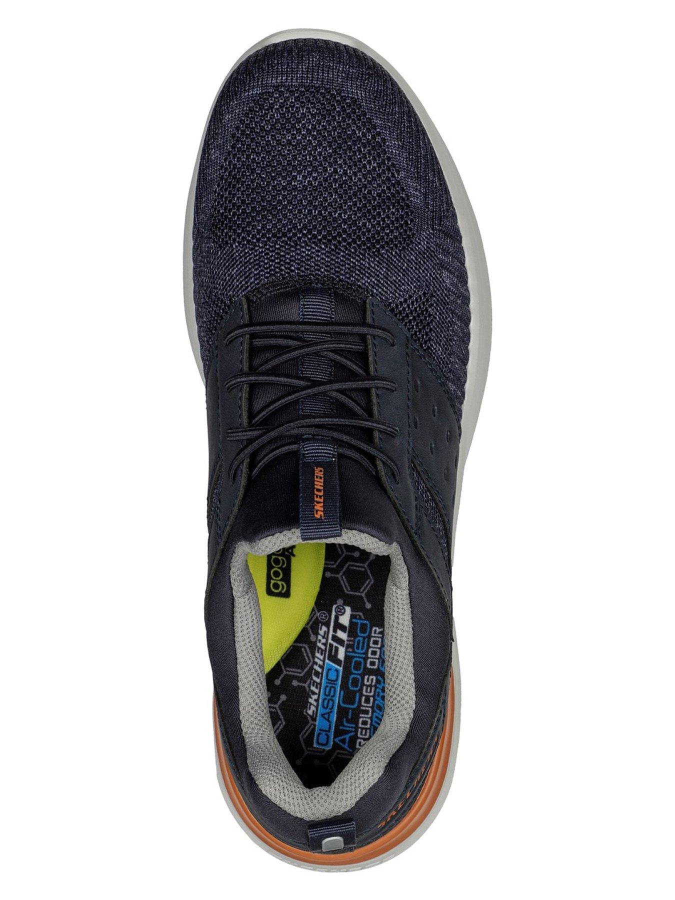 Skechers classic fit air hotsell cooled memory foam navy