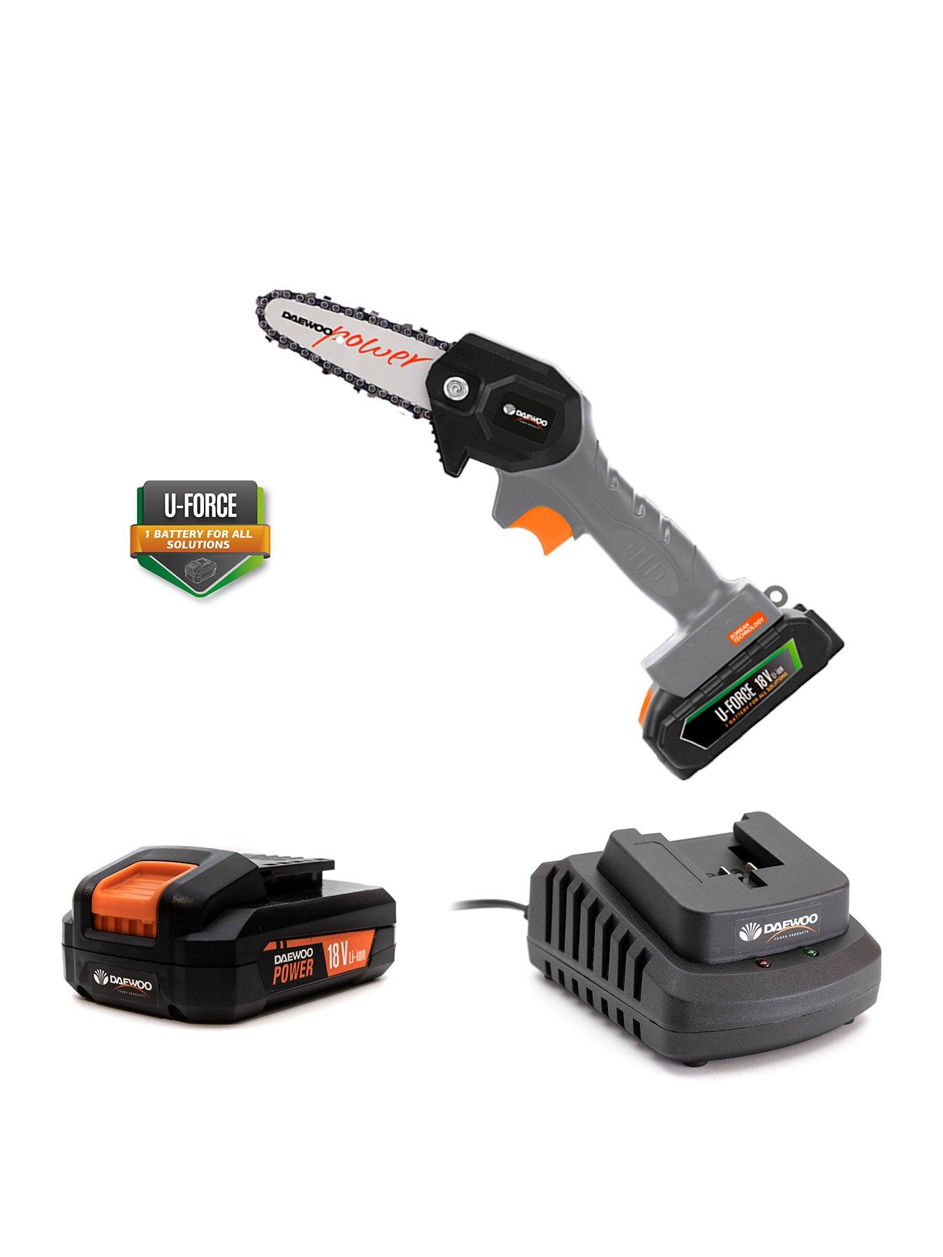 daewoo-u-force-series-battery-operated-cordlessnbspmini-chainsaw-2mah-battery-amp-charger-included