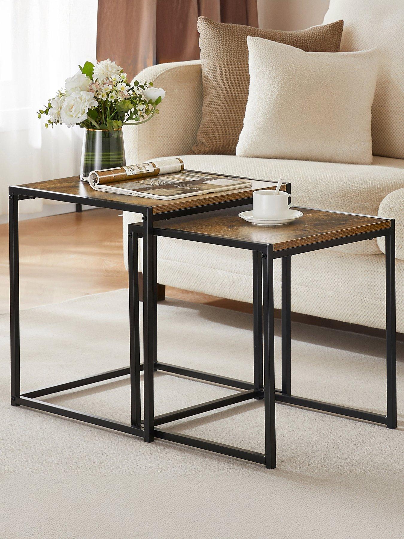 Image 1 of 6 of Vida Designs Brooklyn Nest of 2 Tables - Dark Oak