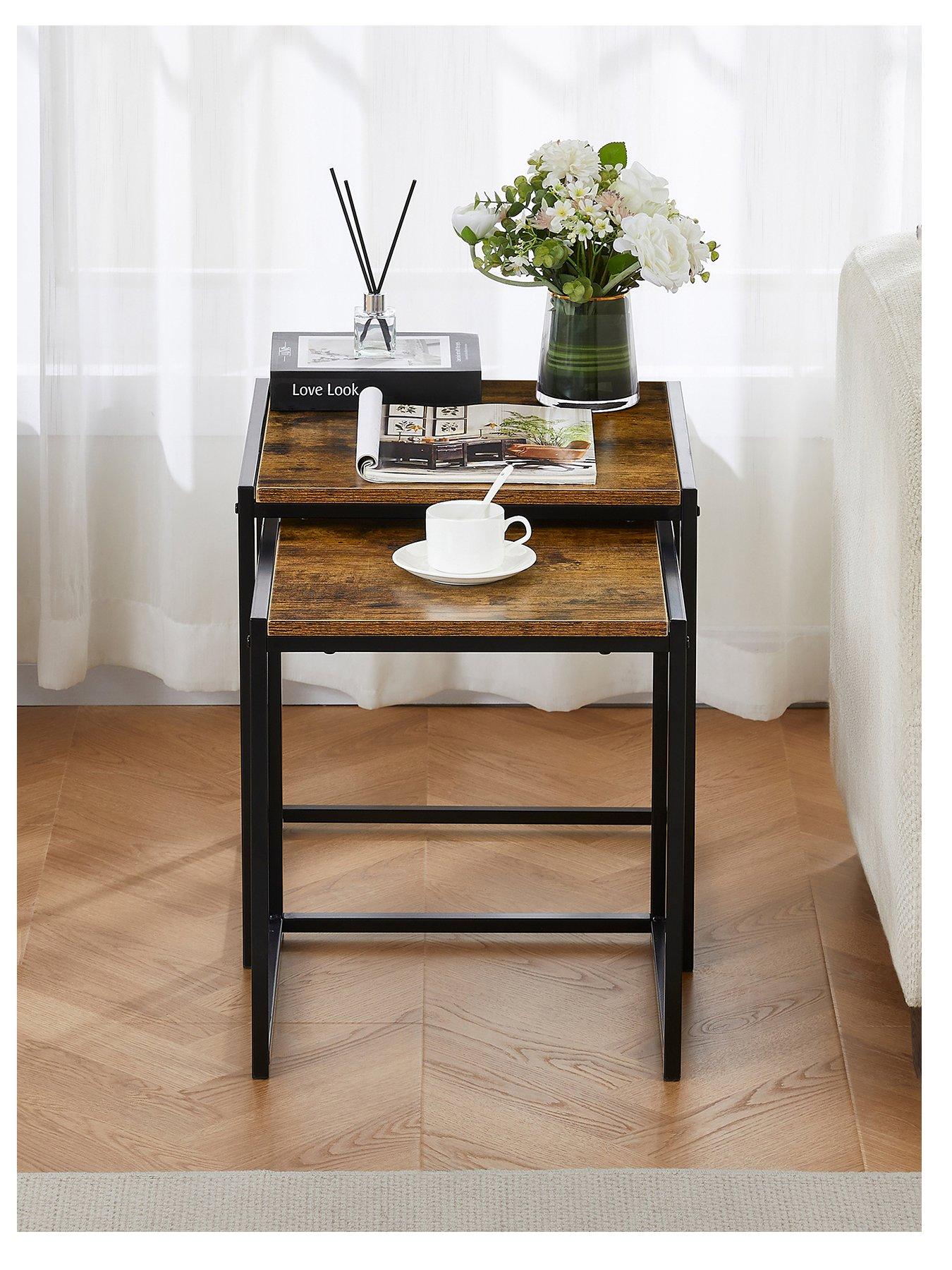 Image 2 of 6 of Vida Designs Brooklyn Nest of 2 Tables - Dark Oak