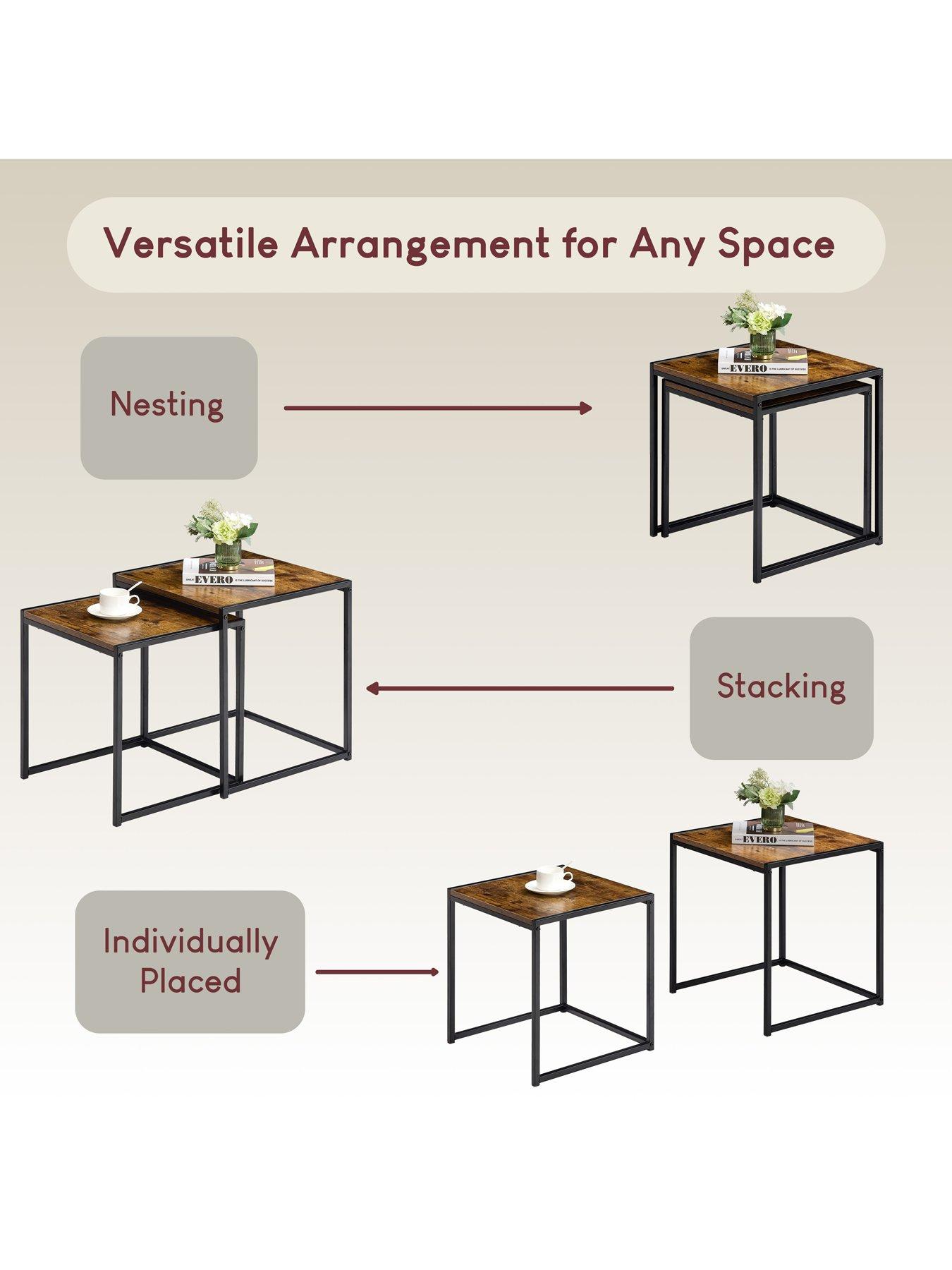 Image 4 of 6 of Vida Designs Brooklyn Nest of 2 Tables - Dark Oak