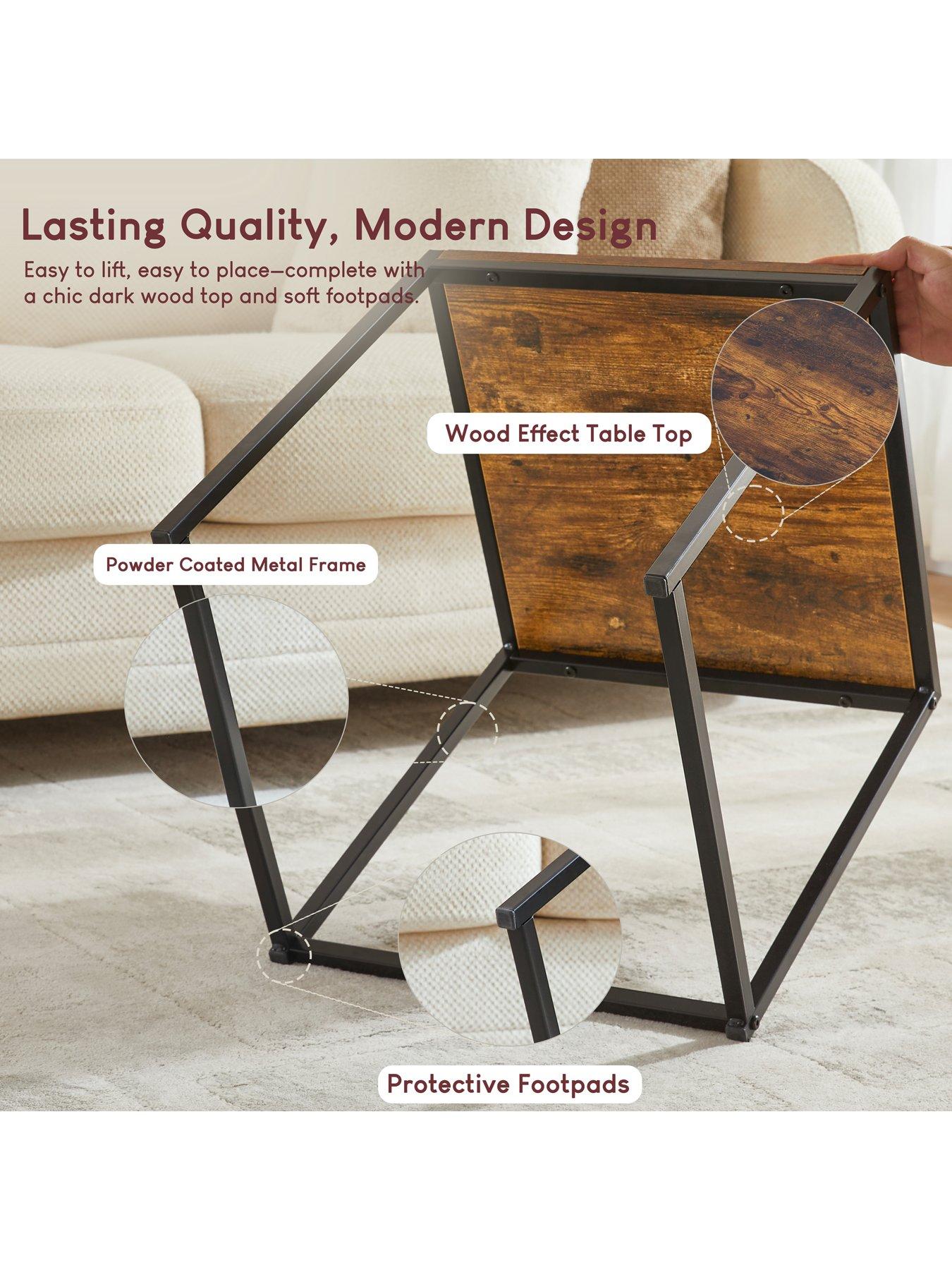 Image 5 of 6 of Vida Designs Brooklyn Nest of 2 Tables - Dark Oak