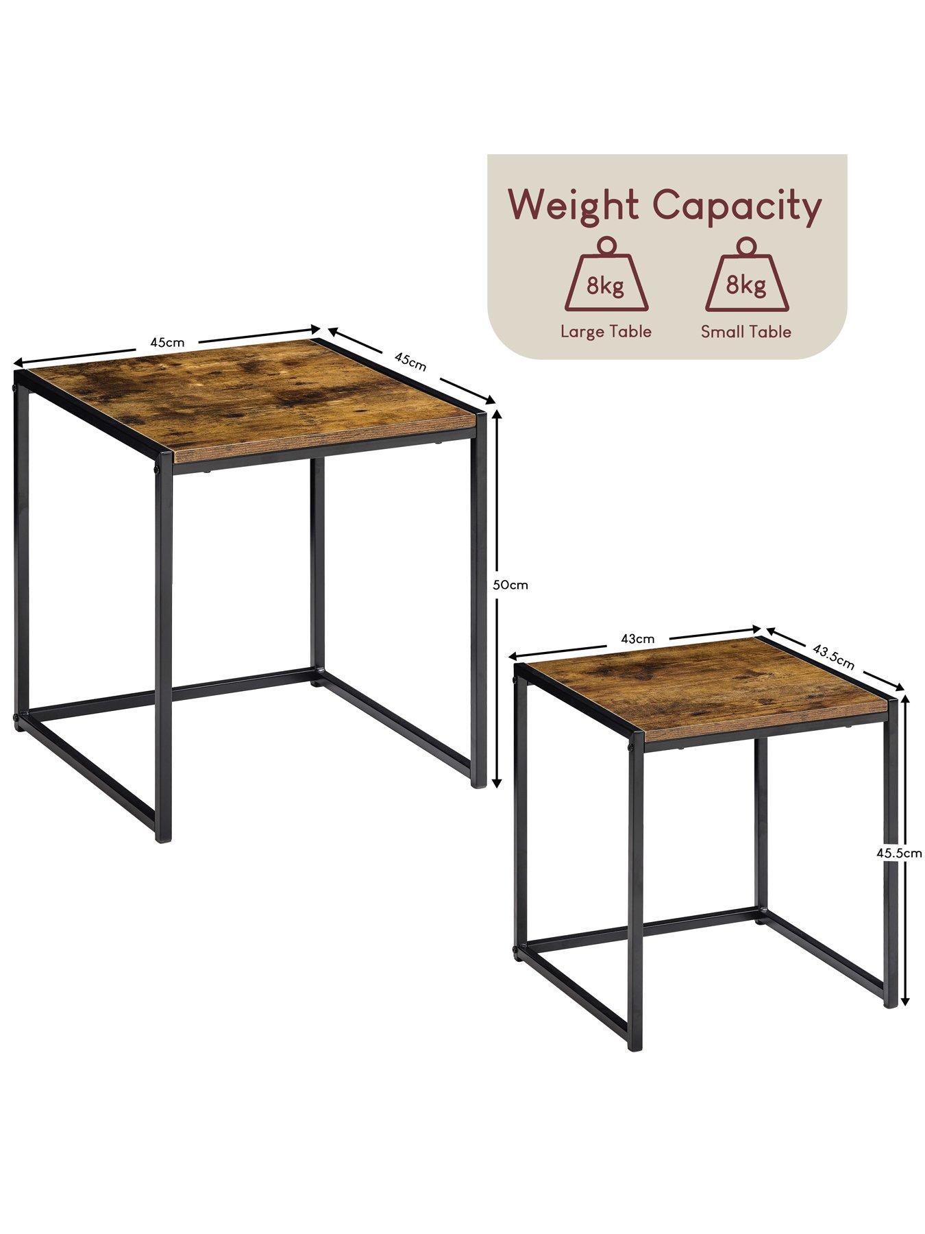 Image 6 of 6 of Vida Designs Brooklyn Nest of 2 Tables - Dark Oak