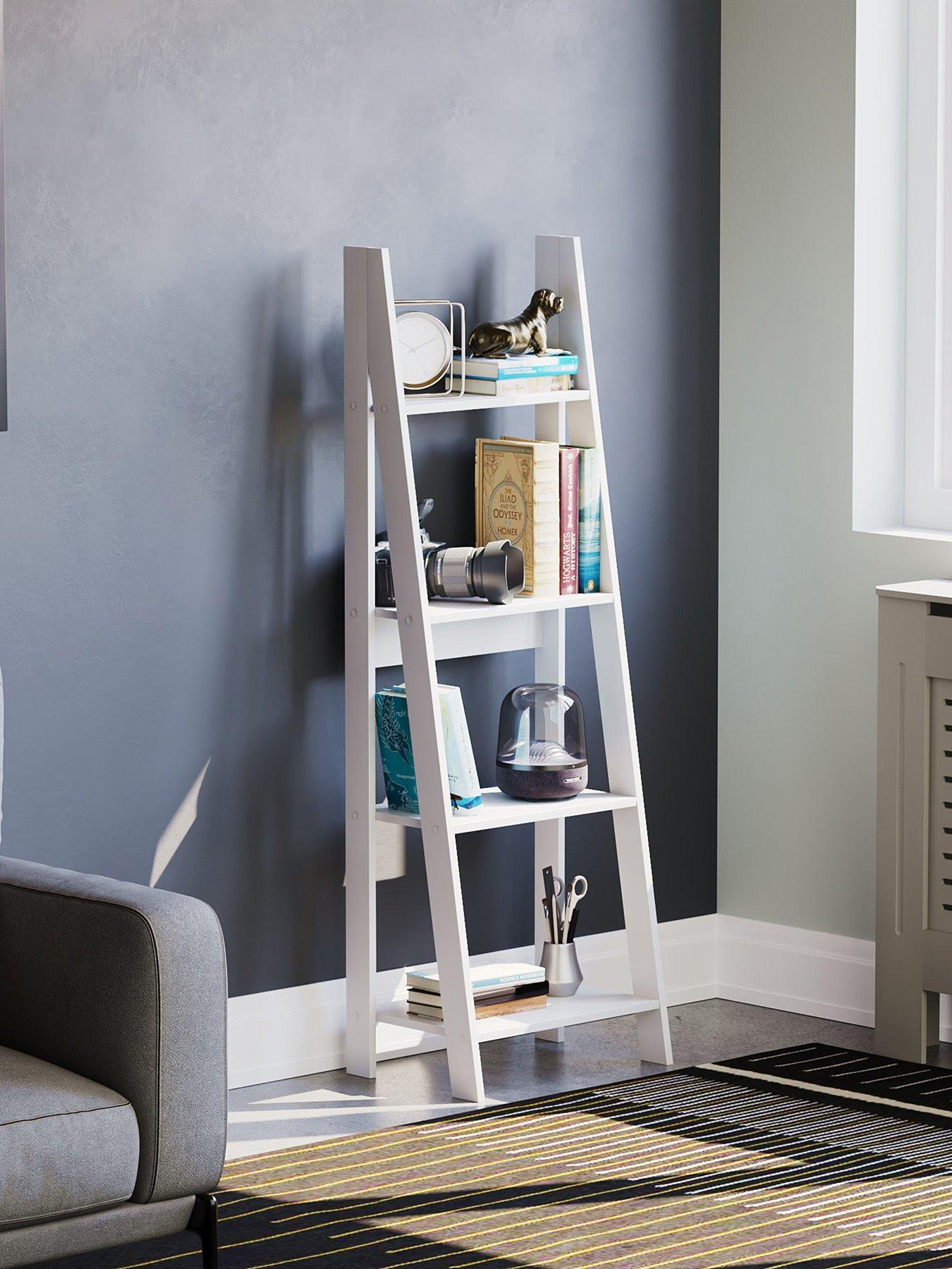 White deals ladder bookcase