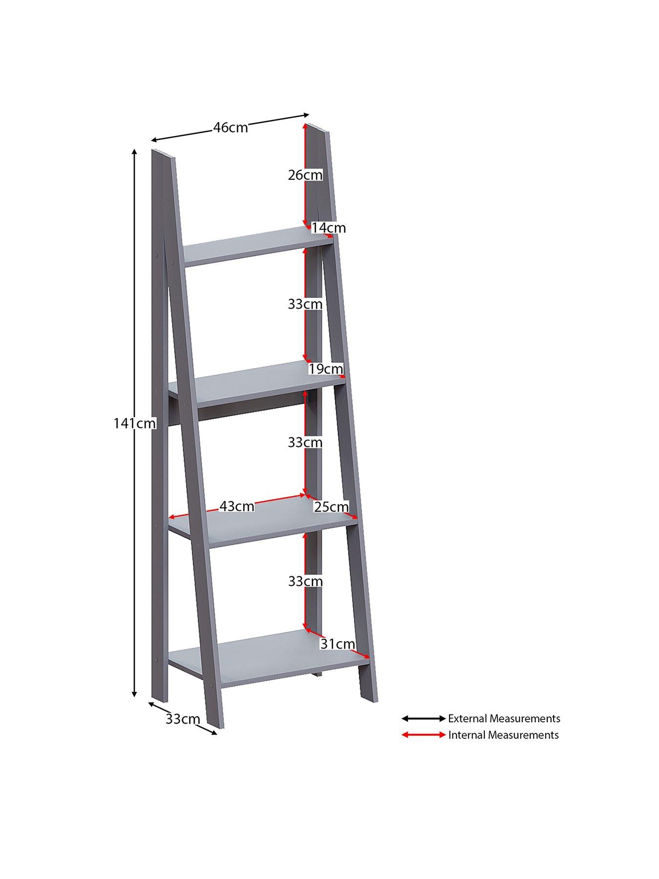 Vida Designs Bristol 4 Tier Step Ladder Bookcase