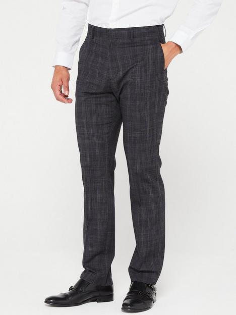 very-man-regular-fit-textured-check-suit-trouser-charcoal