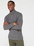  image of very-man-button-funnel-knitted-jumper-charcoal
