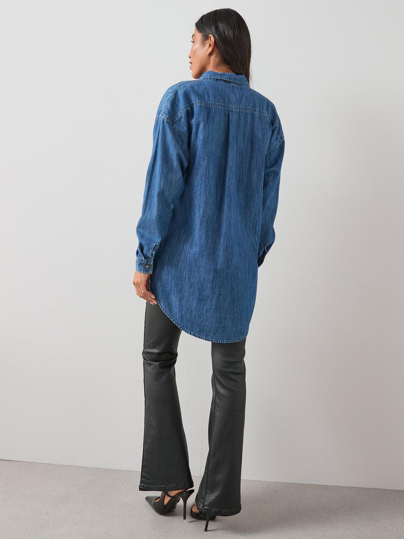 Everyday Longline Boyfriend Denim Shirt