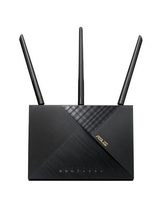 front image of asus-4g-ax56-wireless-ax1800-dual-band-lte-modem-router