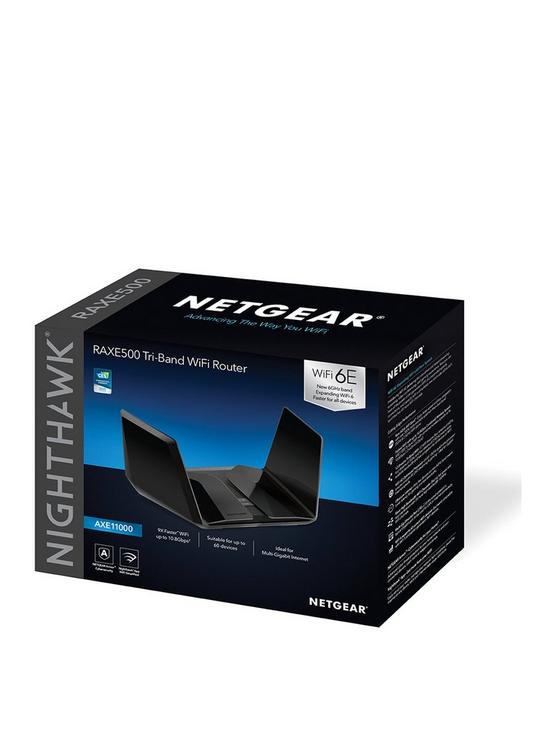 stillFront image of netgear-nighthawk-axe11000nbsptri-band-wifi-6e-router-up-to-108gbps-with-new-6ghz-band