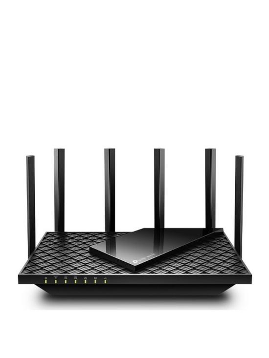 front image of tp-link-archer-axe75-ax5400-wi-fi-6e-tri-band-gigabit-router-for-cable