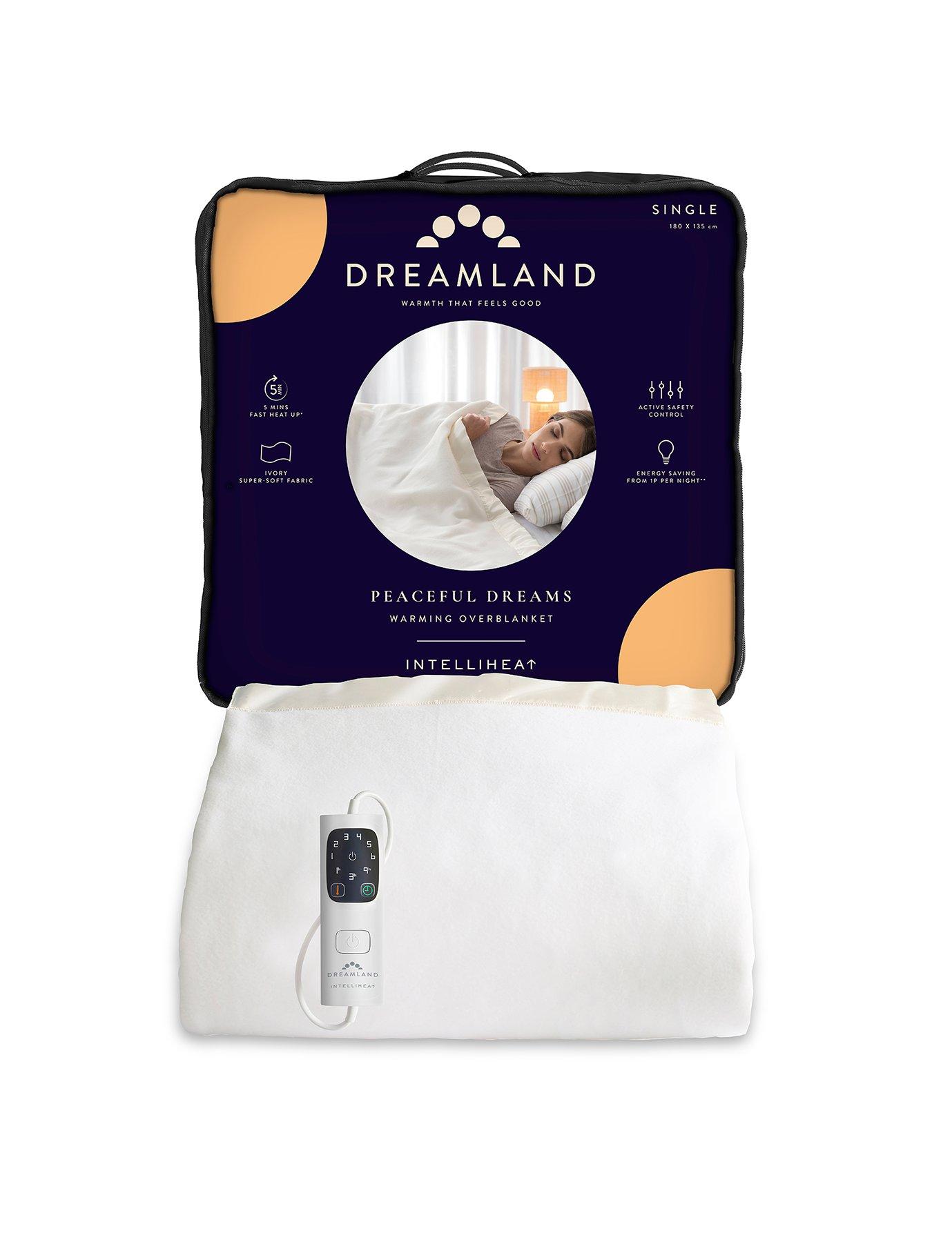 Image 1 of 8 of Dreamland Peaceful Dreams Electric Overblanket - White