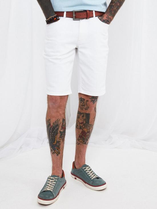 front image of joe-browns-comfortably-cool-shorts-white