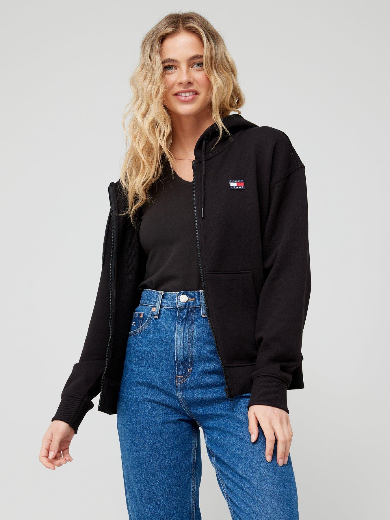 Black tommy outlet jeans hoodie