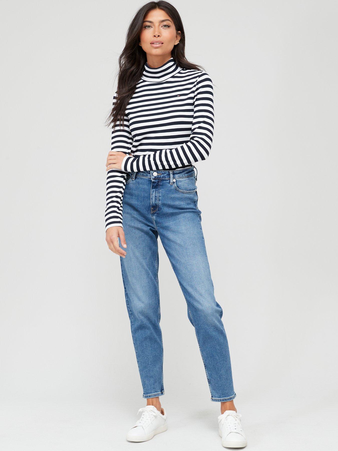 Gramercy High Waisted Tapered Jeans Blue