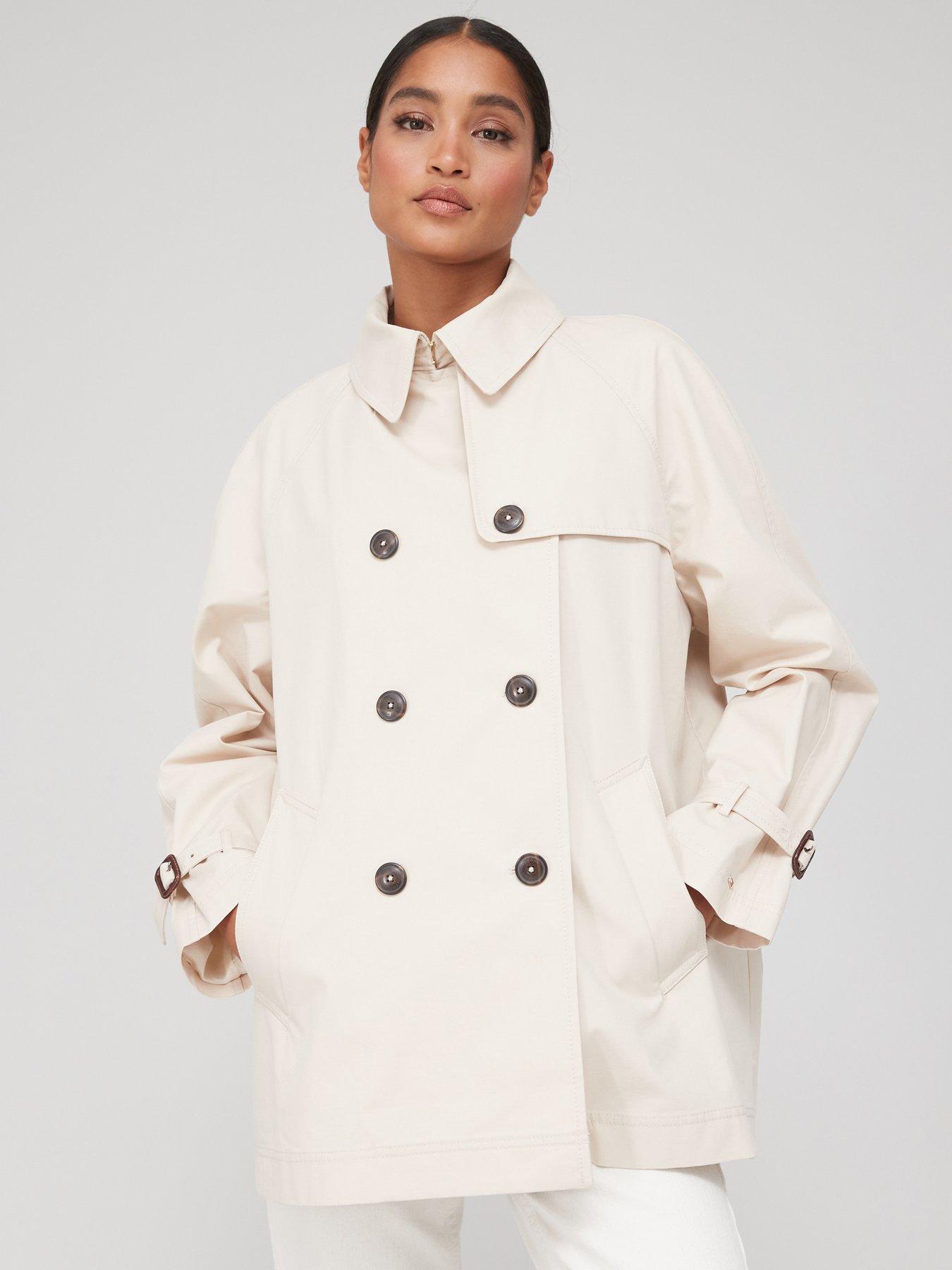 Sosandar Cream Super Cosy Longline Borg Coat