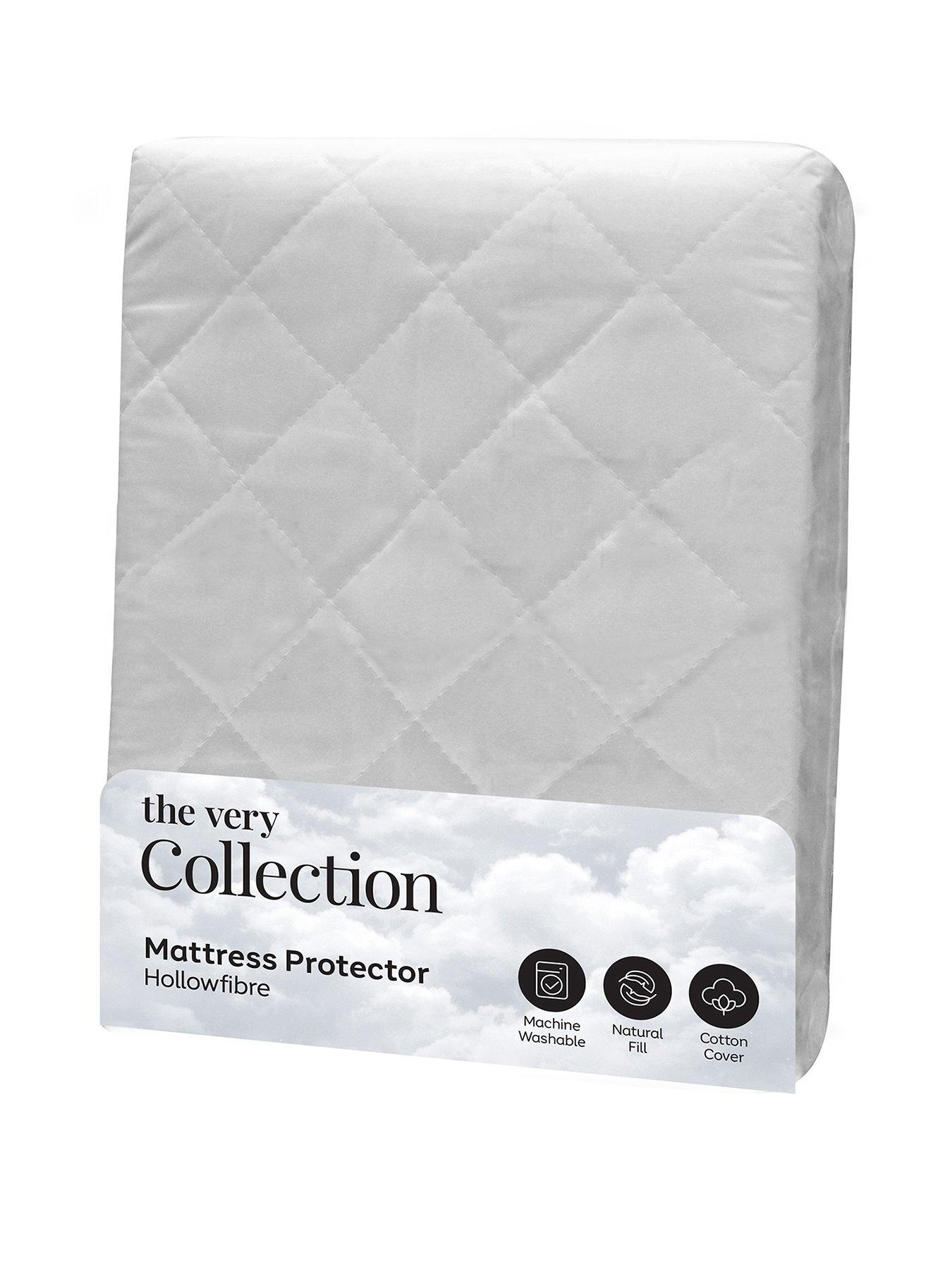 Image 1 of 4 of The Very Collection Hollowfibre Mattress Protector - White