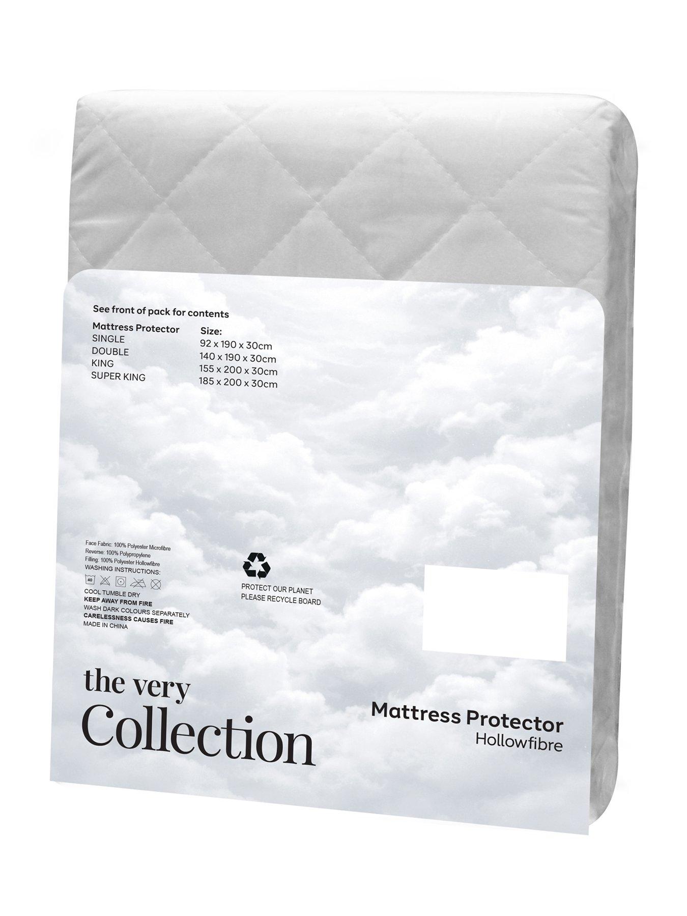 Image 2 of 4 of The Very Collection Hollowfibre Mattress Protector - White