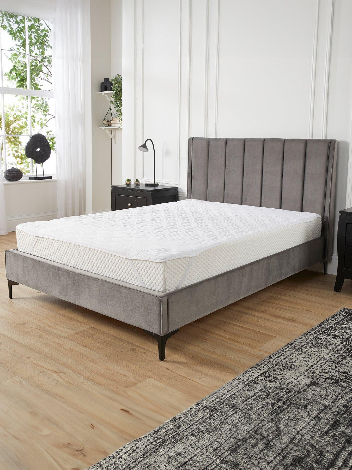 Image 3 of 4 of The Very Collection Hollowfibre Mattress Protector - White