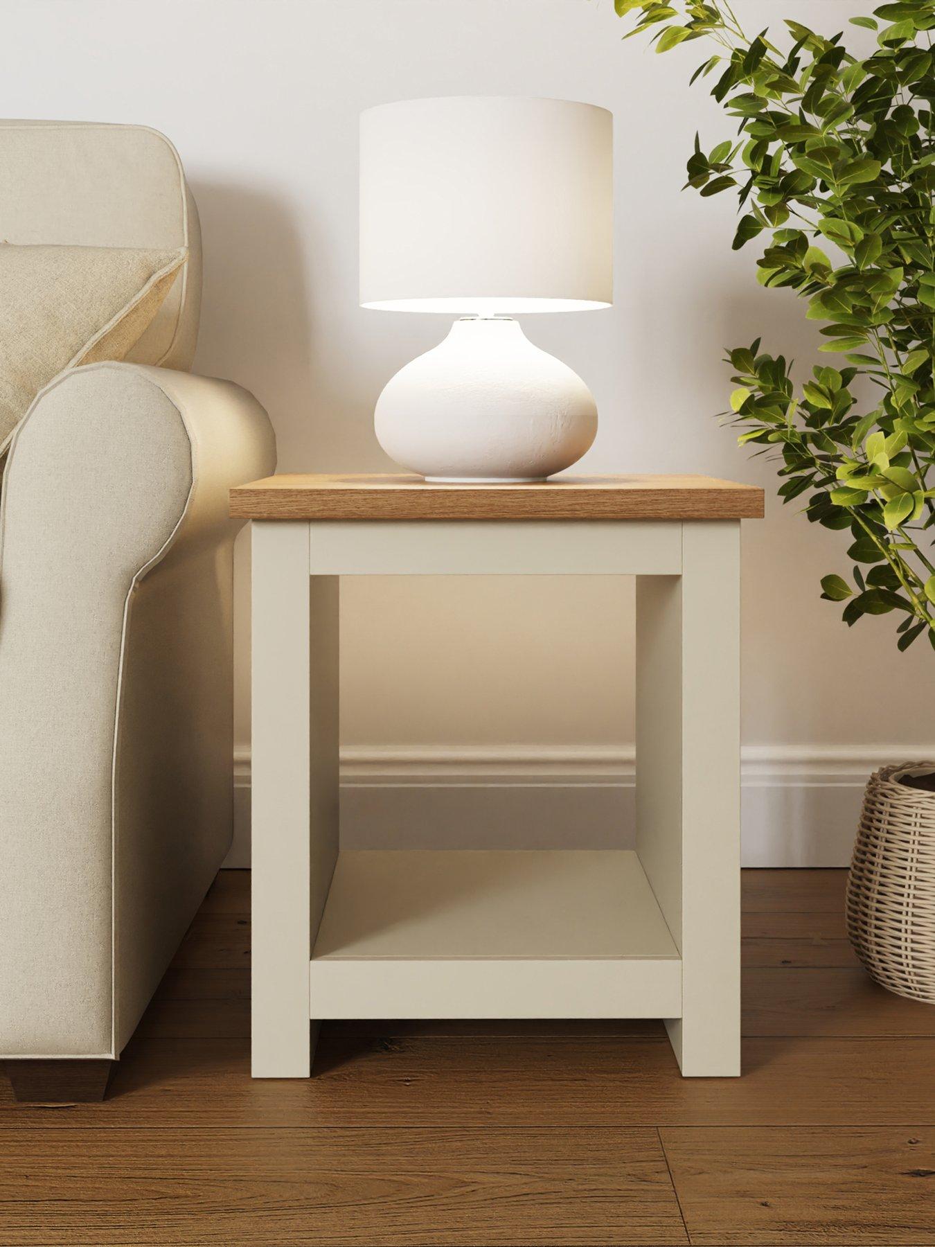 Image 1 of 5 of GFW Lancaster Side Table with Shelf - Cream