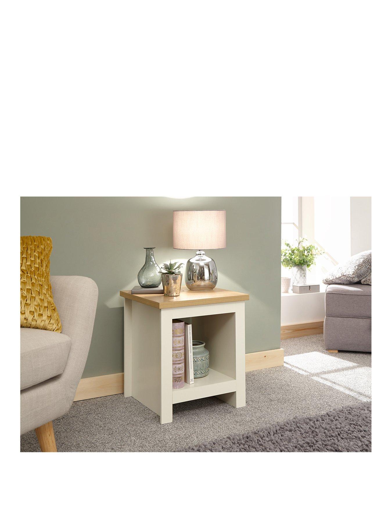  image of gfw-lancaster-side-table-with-shelf-cream