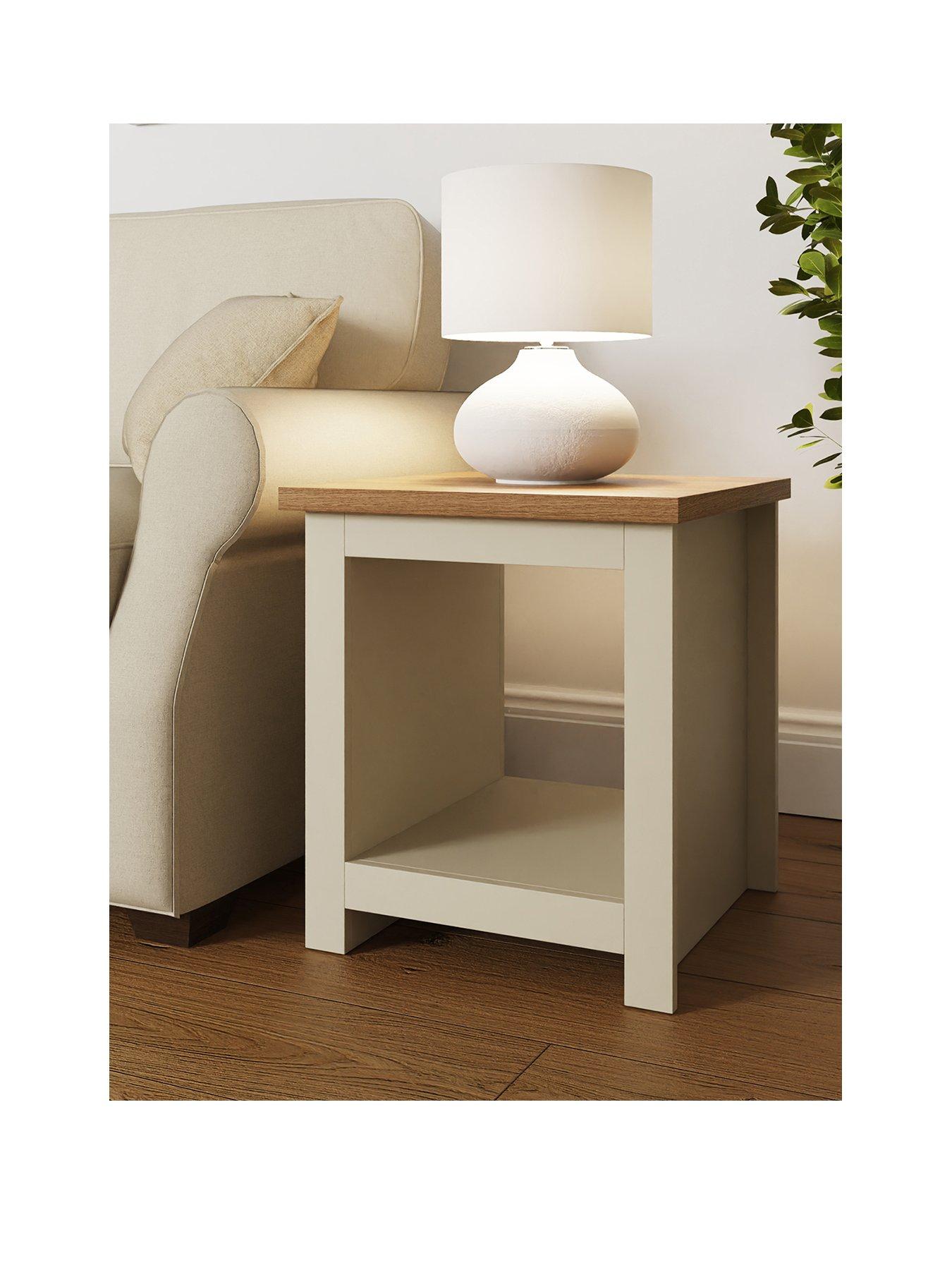 Image 2 of 5 of GFW Lancaster Side Table with Shelf - Cream