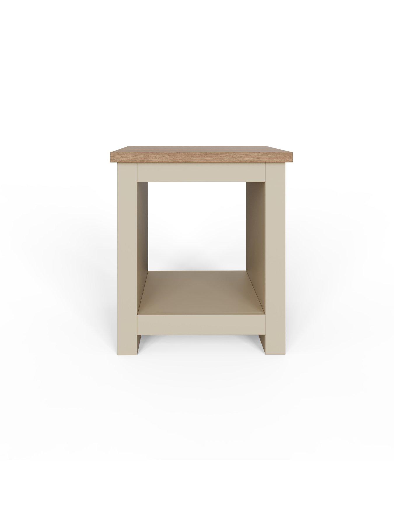 Image 3 of 5 of GFW Lancaster Side Table with Shelf - Cream