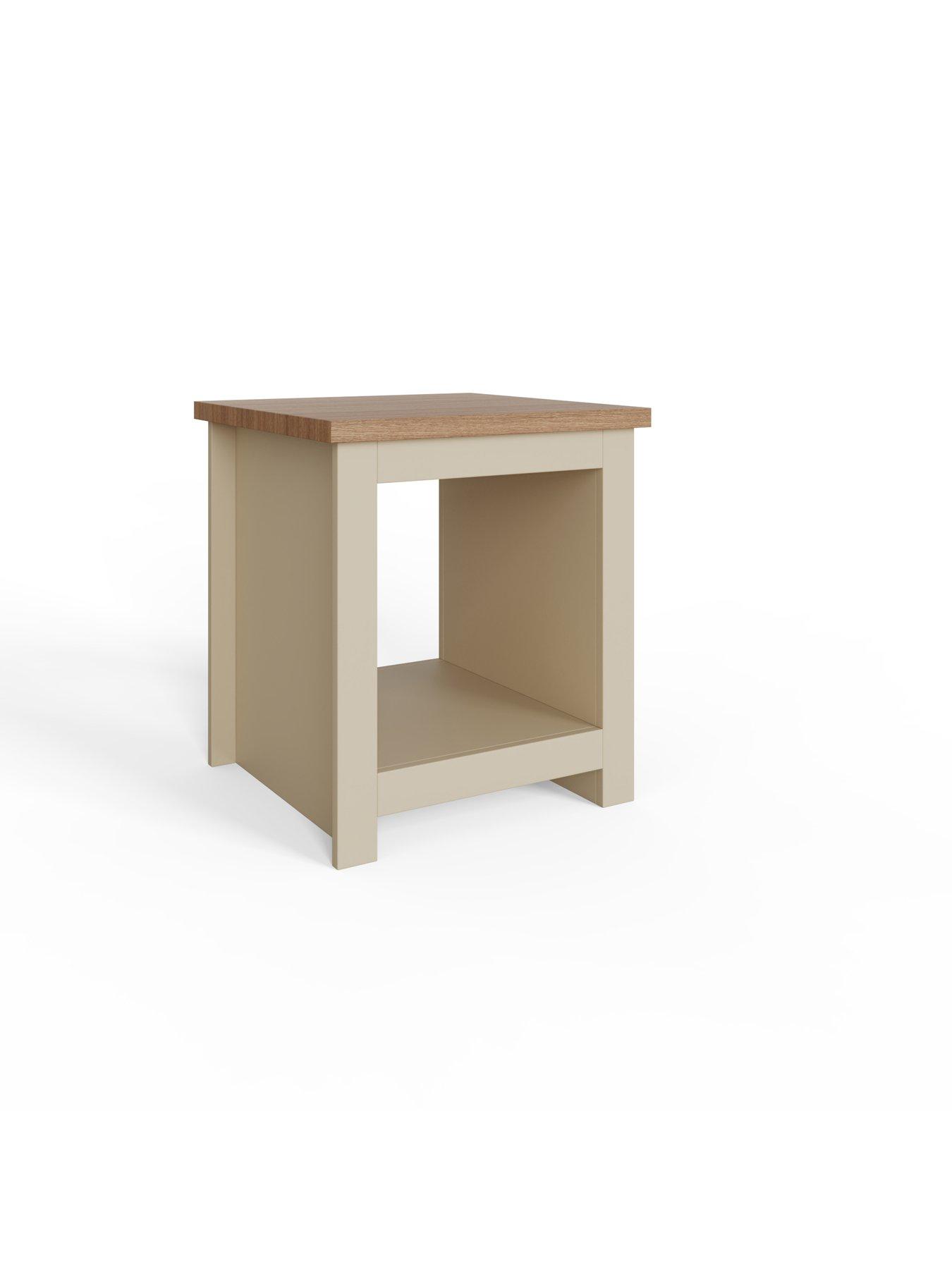 Image 4 of 5 of GFW Lancaster Side Table with Shelf - Cream