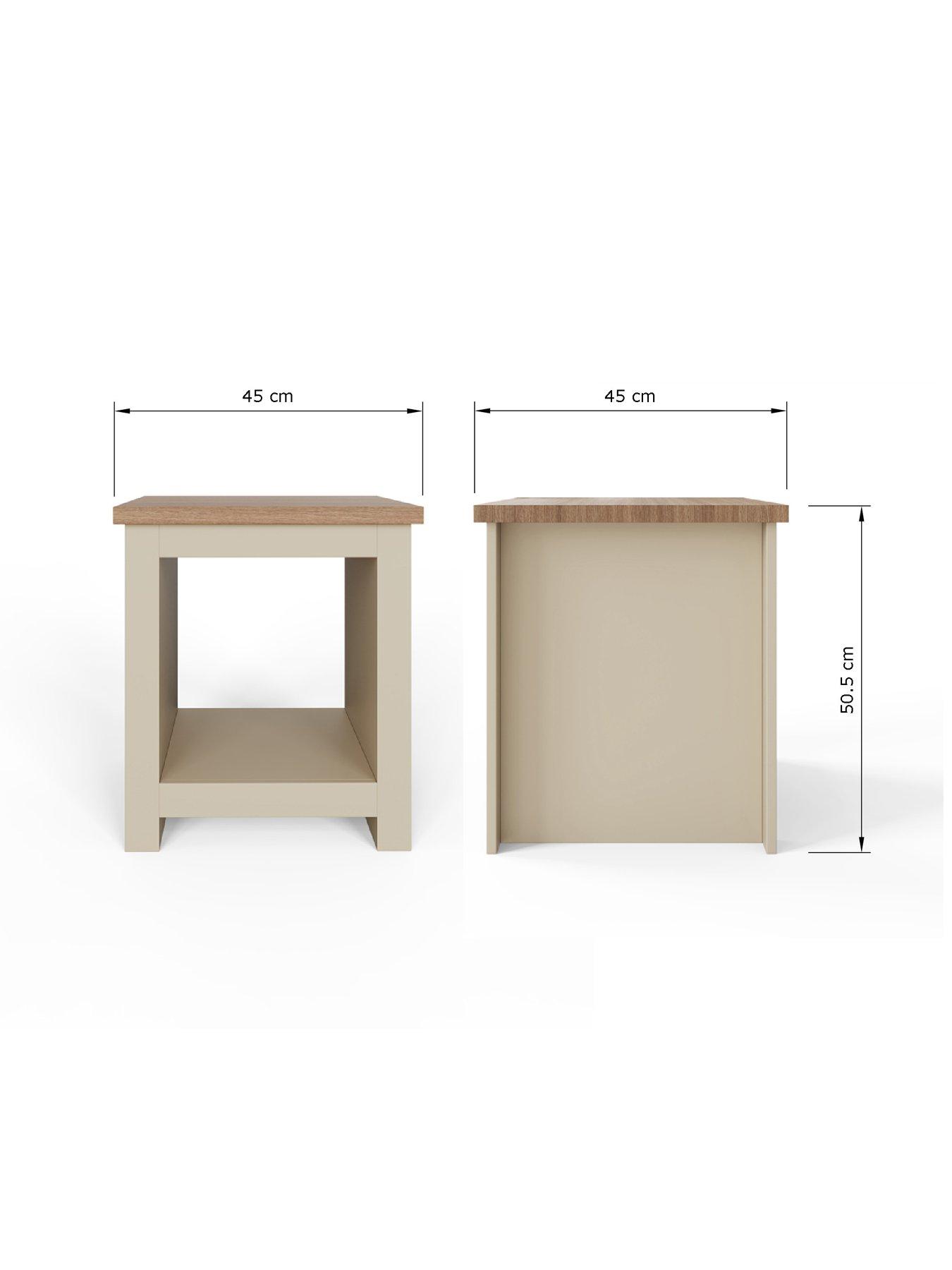 Image 5 of 5 of GFW Lancaster Side Table with Shelf - Cream