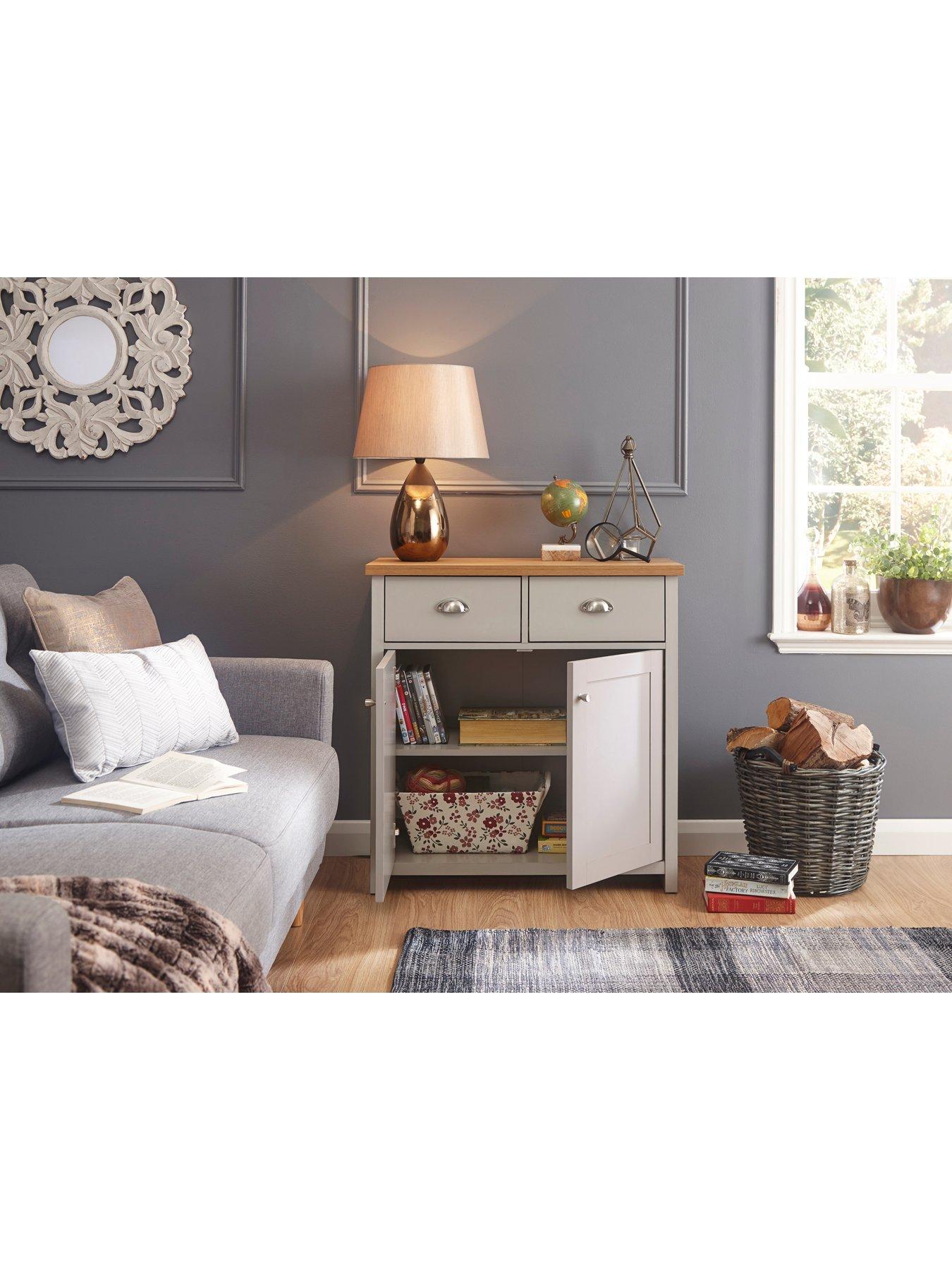  image of gfw-lancaster-2-door-2-drawer-sideboard-grey