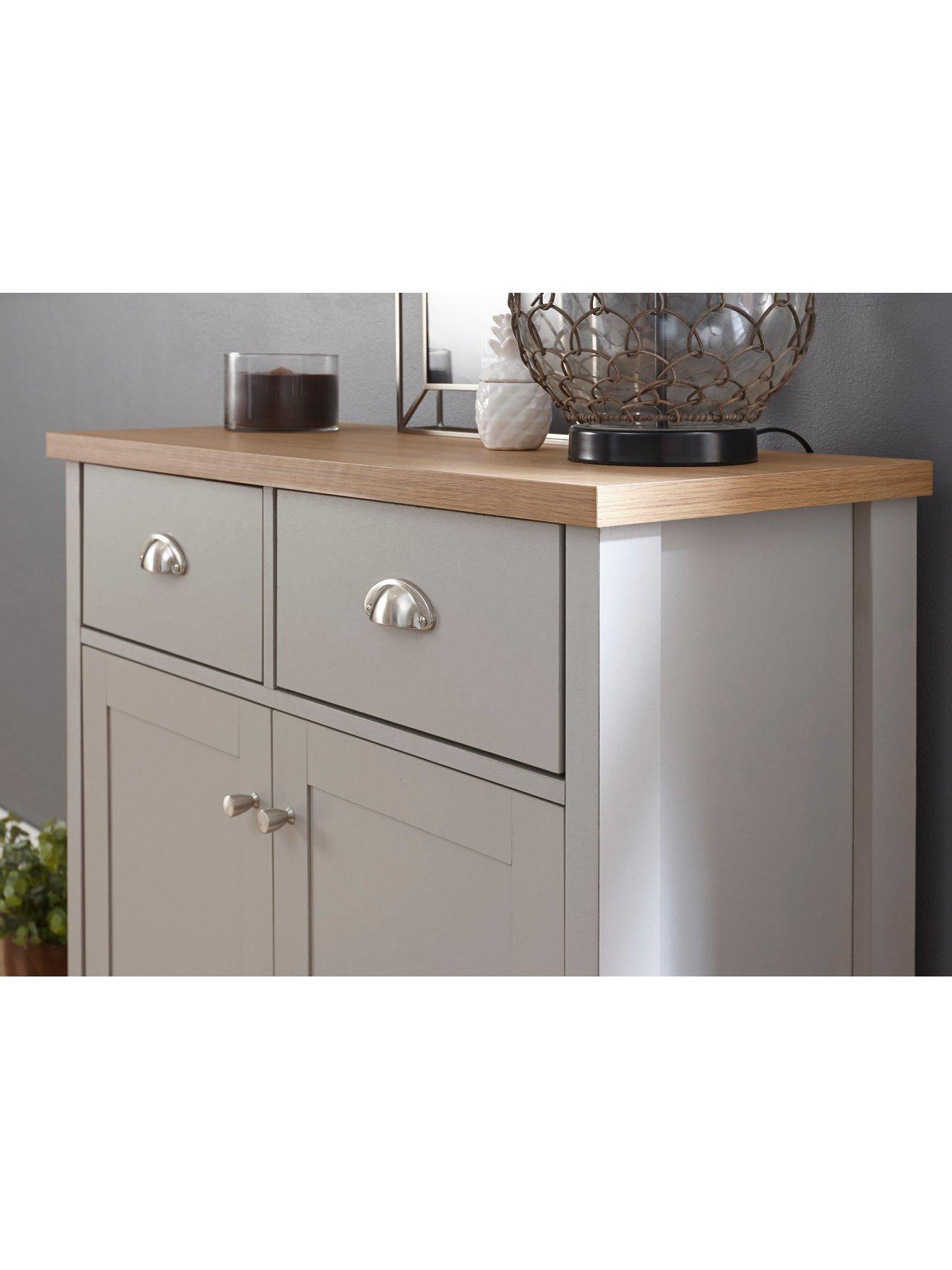  image of gfw-lancaster-2-door-2-drawer-sideboard-grey