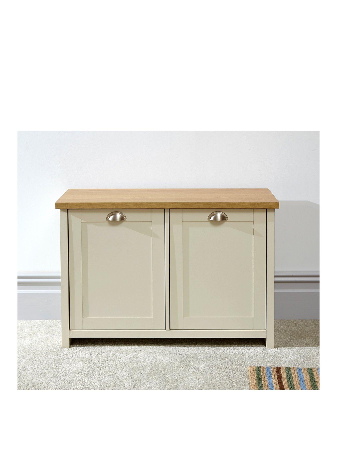  image of gfw-lancaster-2-doornbspshoe-storage-cabinet-creamoak