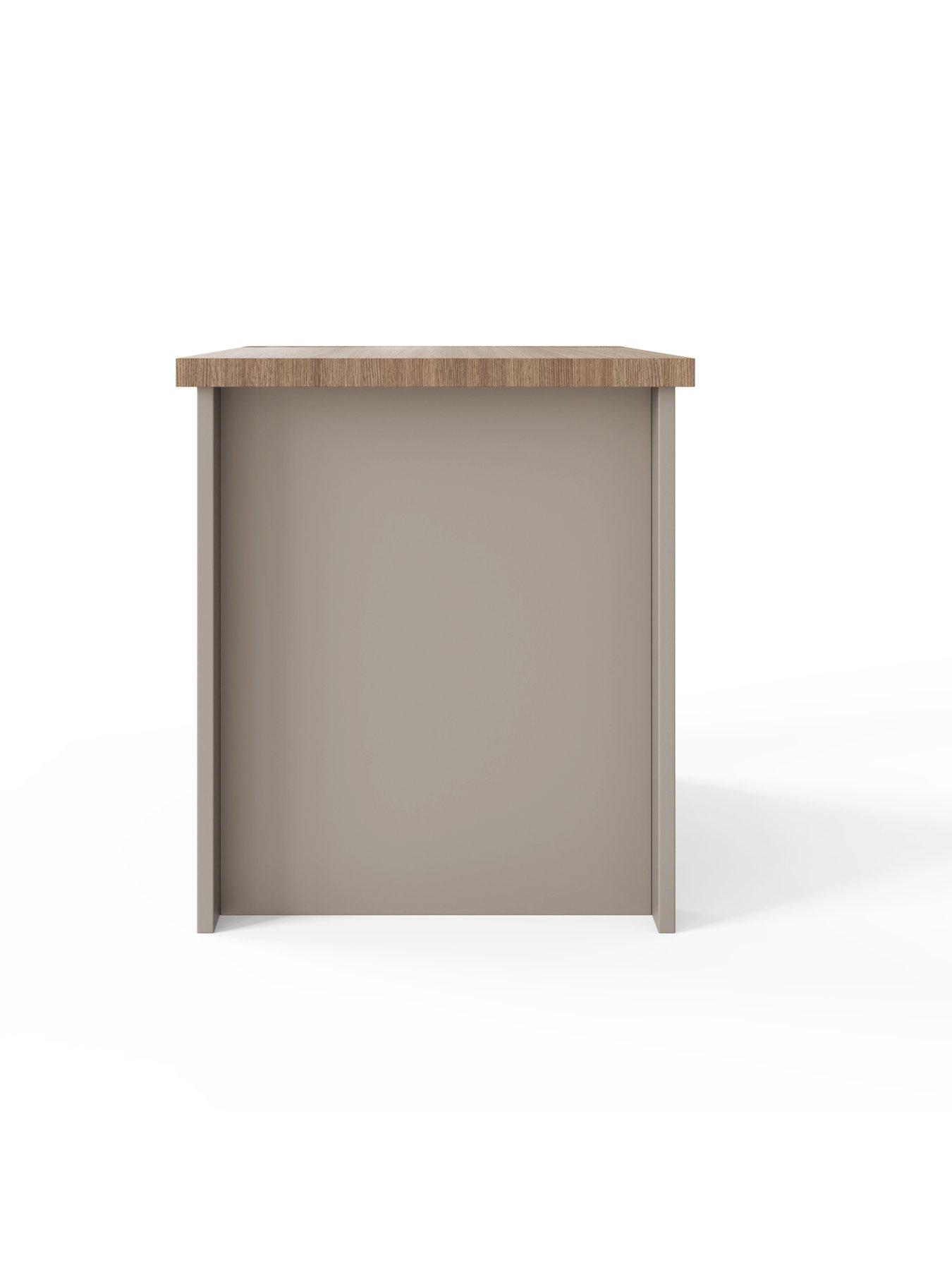 Image 4 of 5 of GFW Lancaster Side Table with Shelf - Grey/Oak