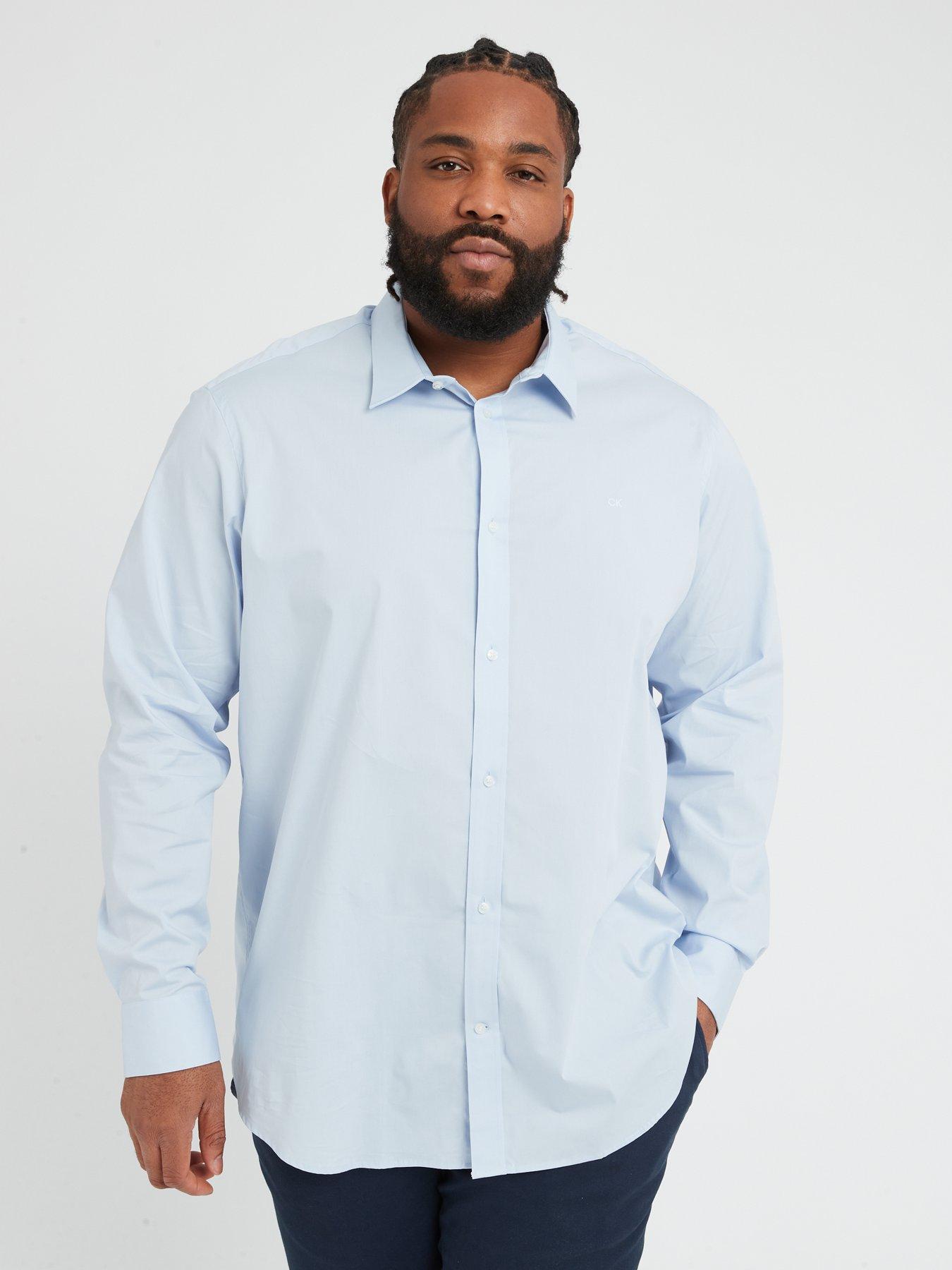 Calvin Klein Slim Fit Stretch Poplin Shirt - White