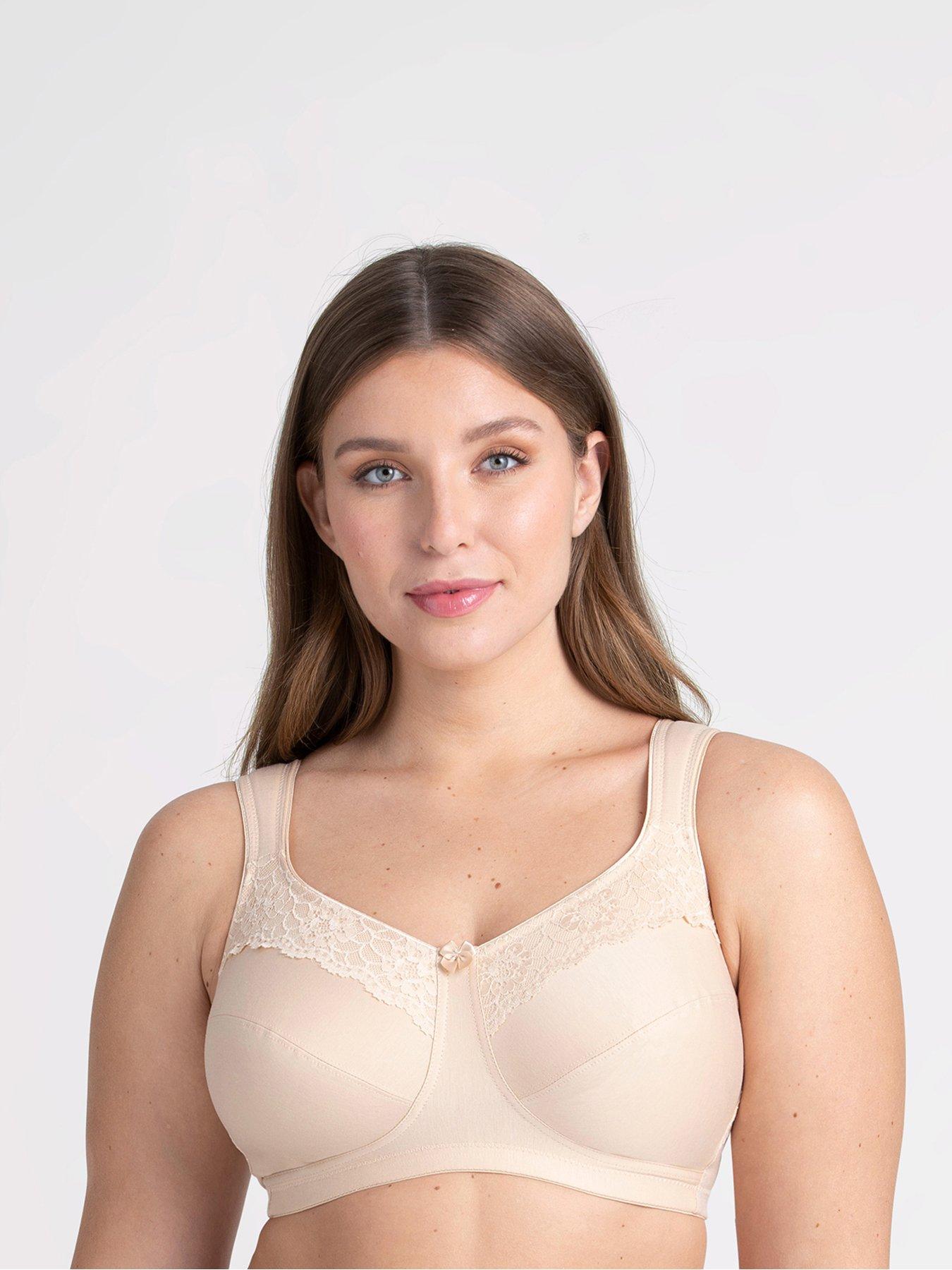 Miss Mary Rose Embroidered Bra Champagne
