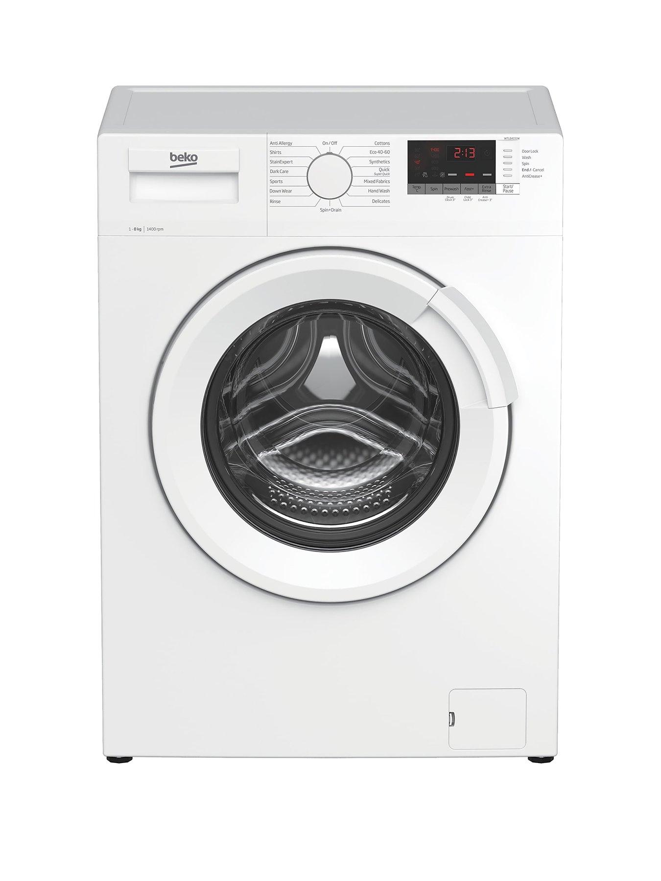 front image of beko-wtl84151w-8kg-load-1400-spinnbspwashing-machine-white