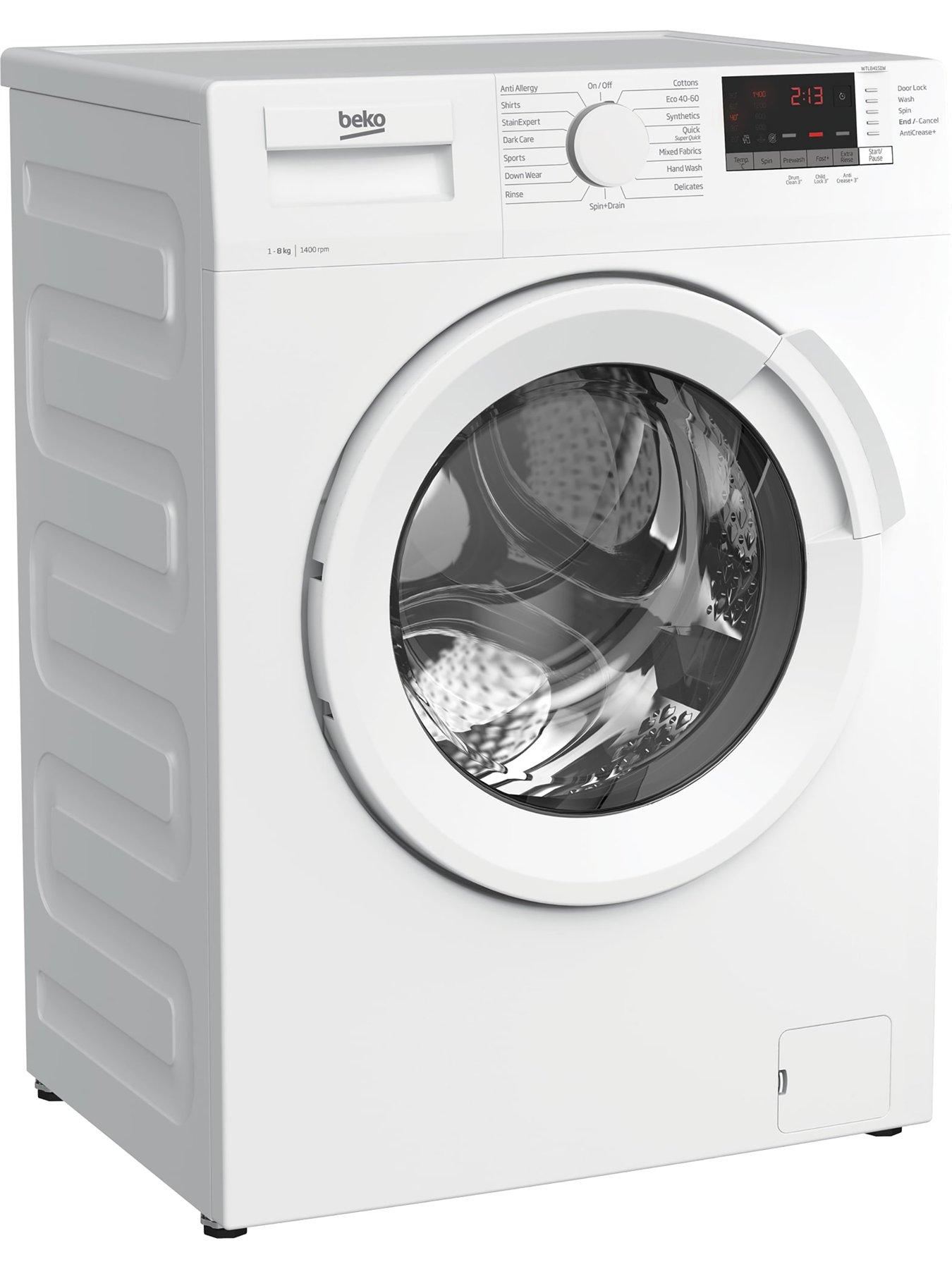 image of beko-wtl84151w-8kg-load-1400-spinnbspwashing-machine-white