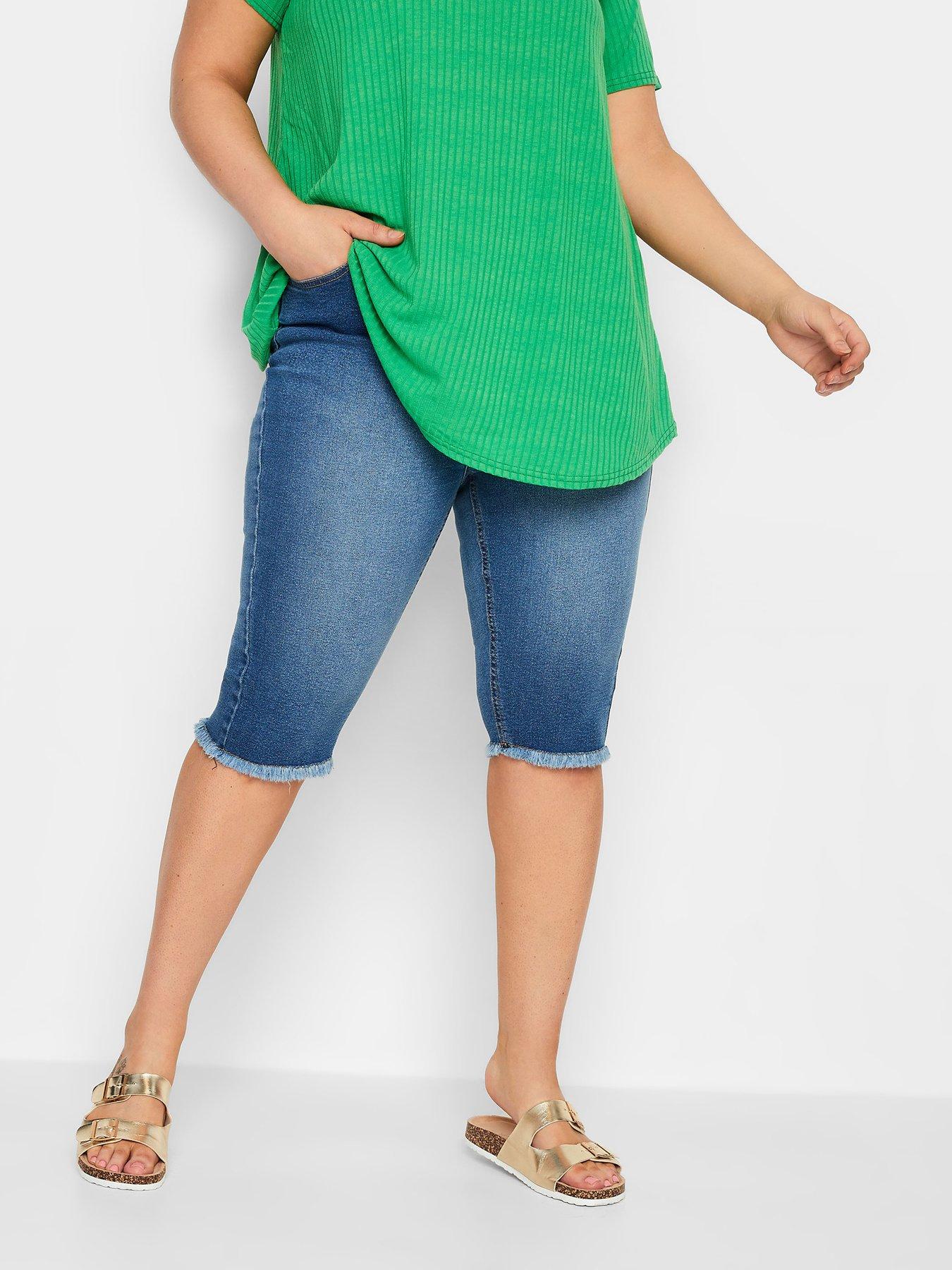 front image of yours-ava-cycling-short-vintage-blue
