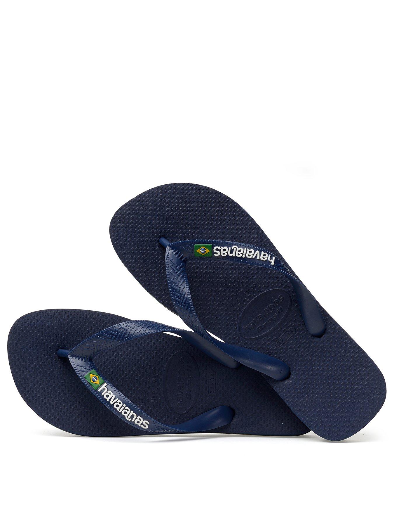 Image 2 of 6 of Havaianas Men's Brasil Logo Flip Flop - Navy