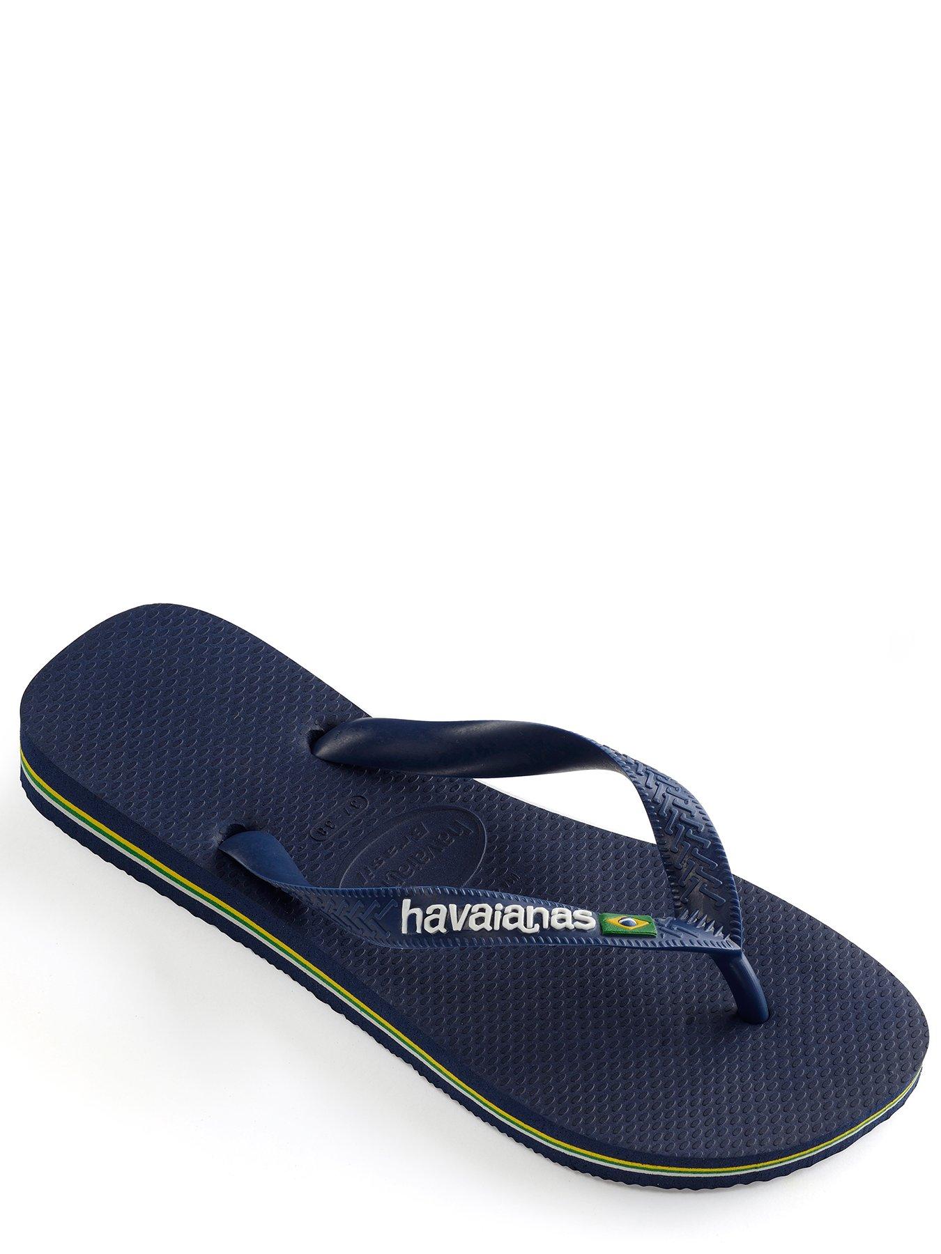 Image 3 of 6 of Havaianas Men's Brasil Logo Flip Flop - Navy