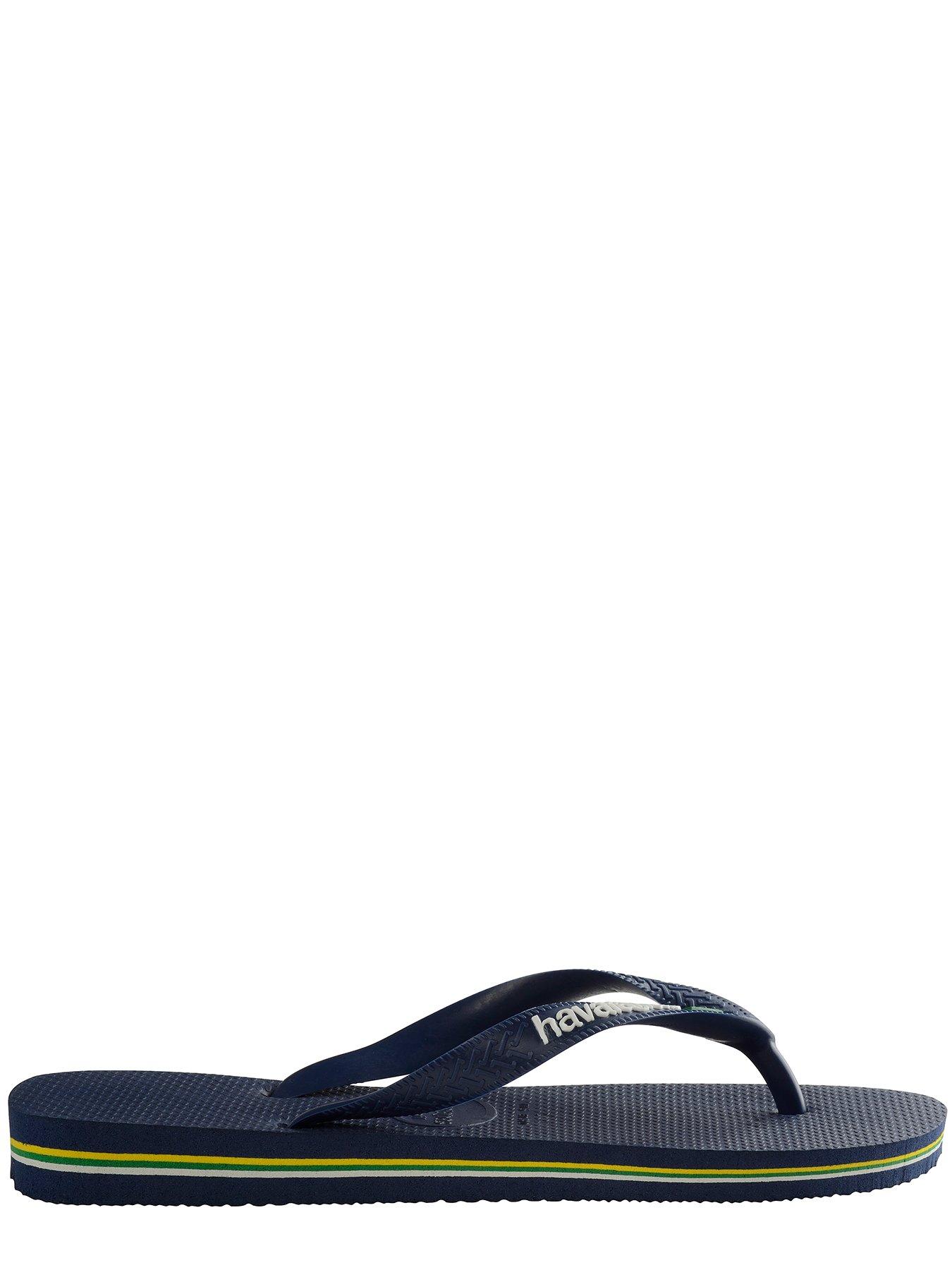 Image 4 of 6 of Havaianas Men's Brasil Logo Flip Flop - Navy