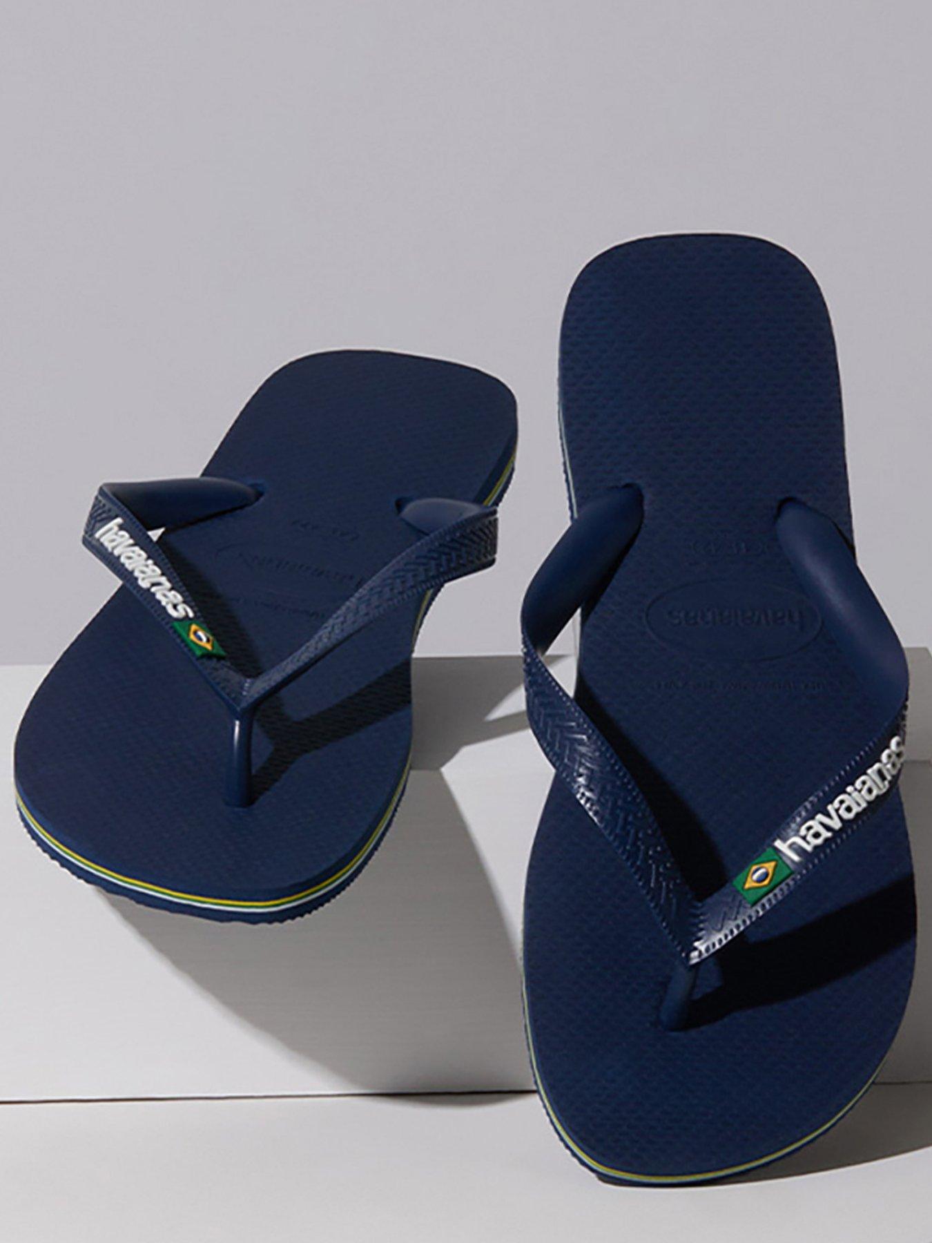Image 5 of 6 of Havaianas Men's Brasil Logo Flip Flop - Navy