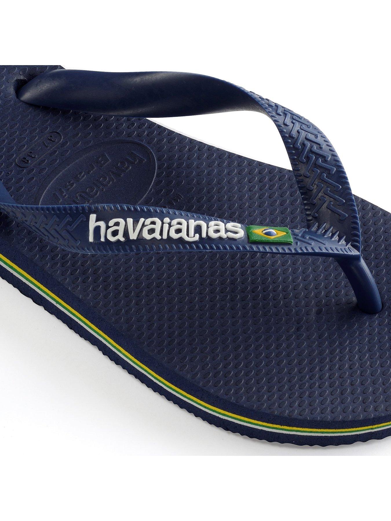 Image 6 of 6 of Havaianas Men's Brasil Logo Flip Flop - Navy