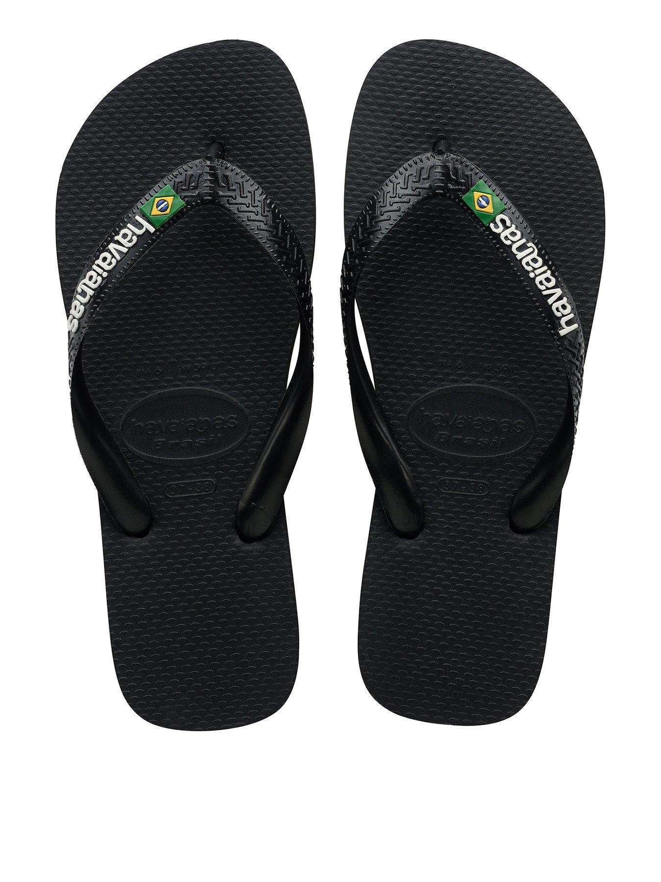 Havaianas Men s Brasil Logo Flip Flop Navy littlewoods