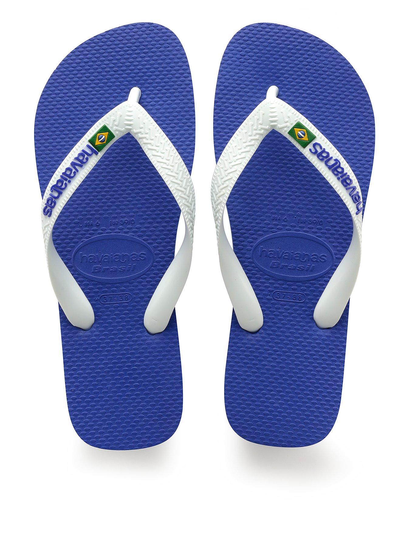 Havaianas Men's Brasil Logo Flip Flop - Blue