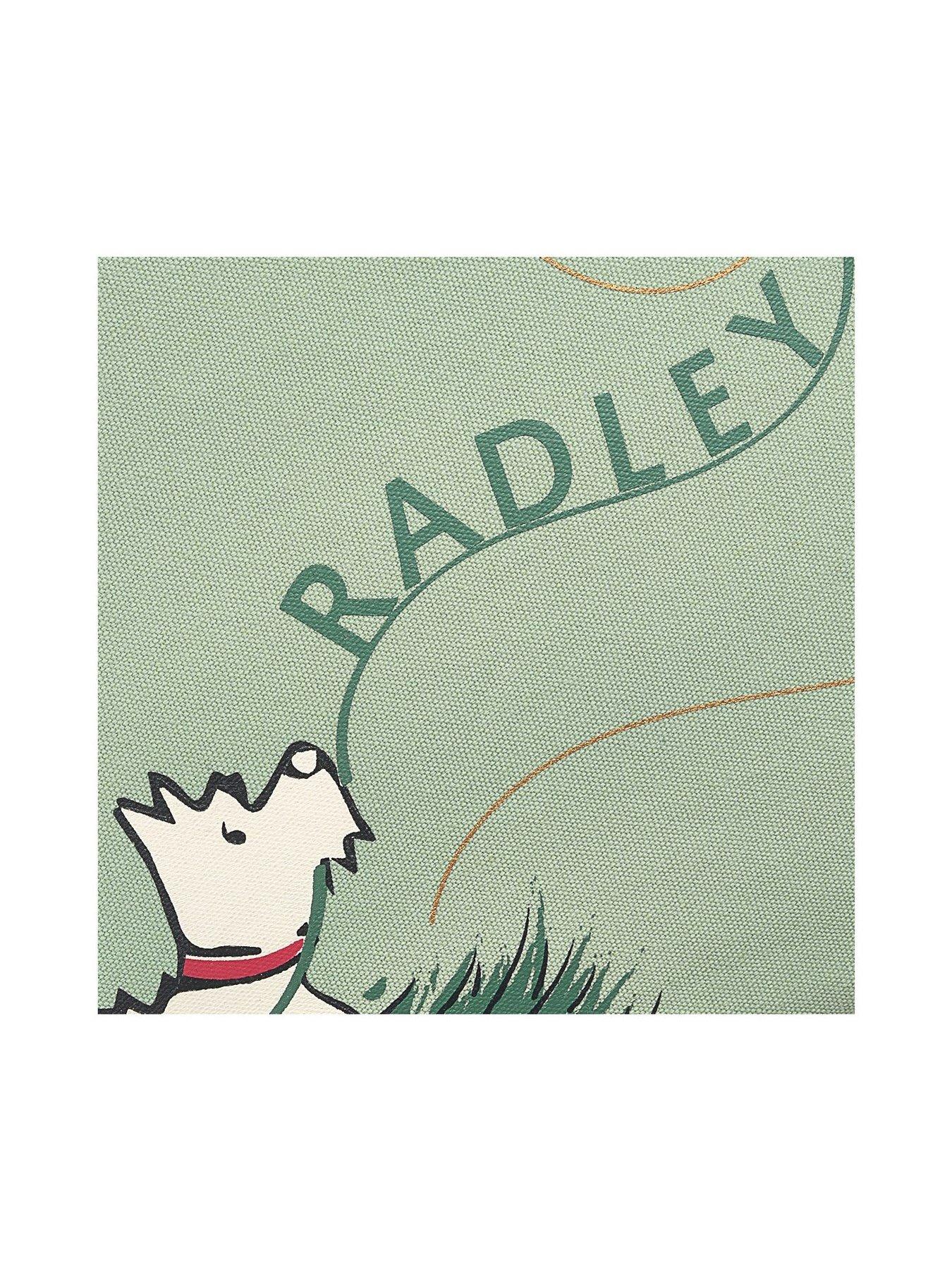  image of radley-kite-flying-fabric-medium-open-top-tote-green-fig