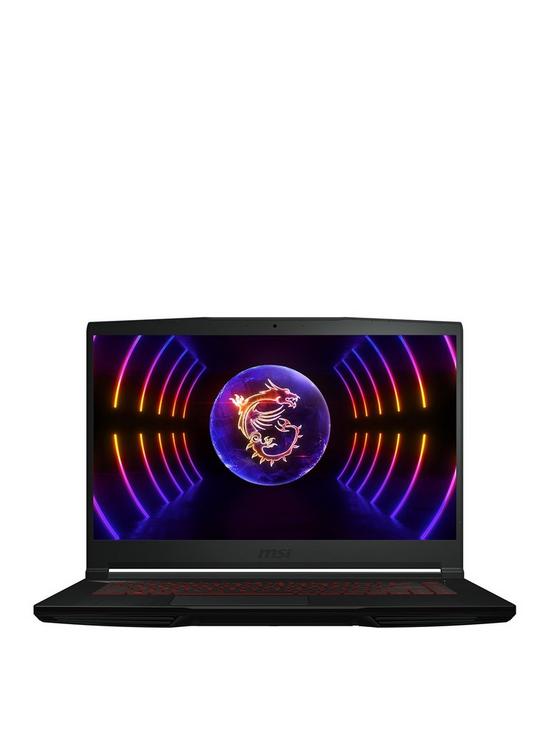 front image of msi-gf63nbspthin-gaming-laptop-156in-fhd-144hznbspgeforce-rtx-4050nbspintel-core-i5nbsp8gb-ram-512gb-ssd