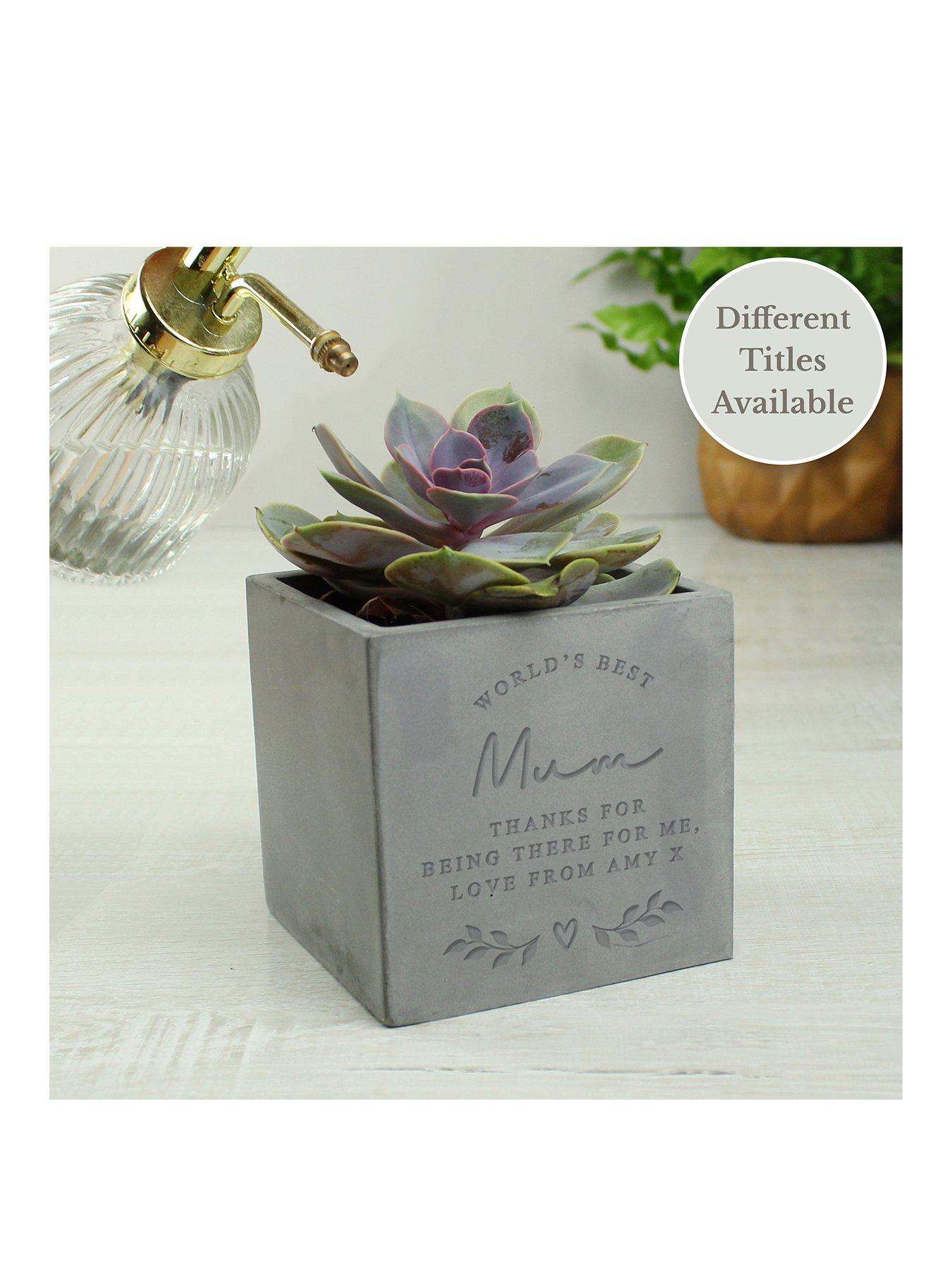 Image 1 of 1 of The Personalised Memento Company Personalised World's Best Concrete Pot
