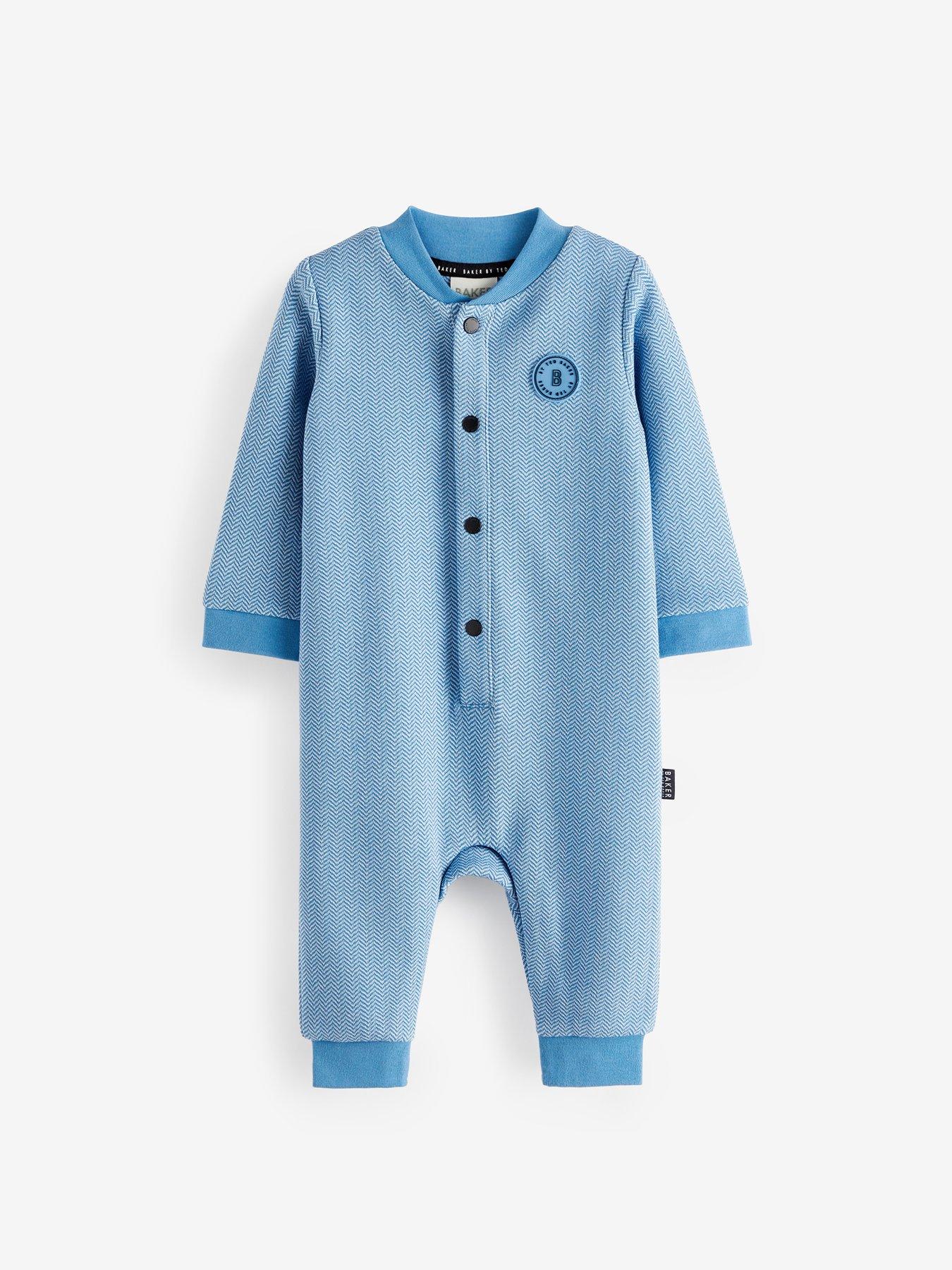 Ted Baker Baker By Ted Baker Baby Boys Bomber Romper Blue