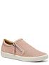  image of hotter-daisy-wide-fitting-nubuck-deck-shoes-blush